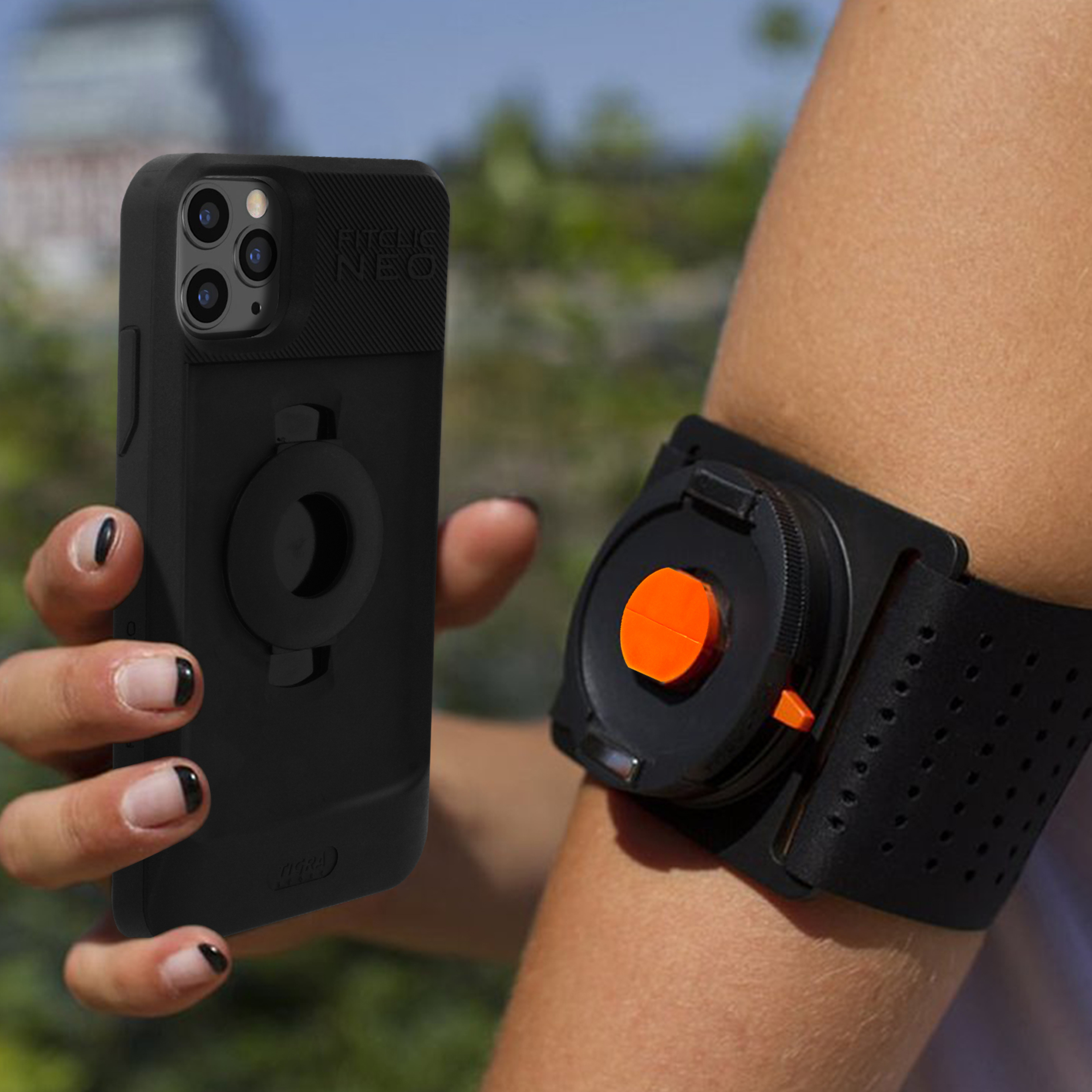 Funda Para Correr Con El Móvil Magnética / Mecánica Fitclic Neo Tigra Sport