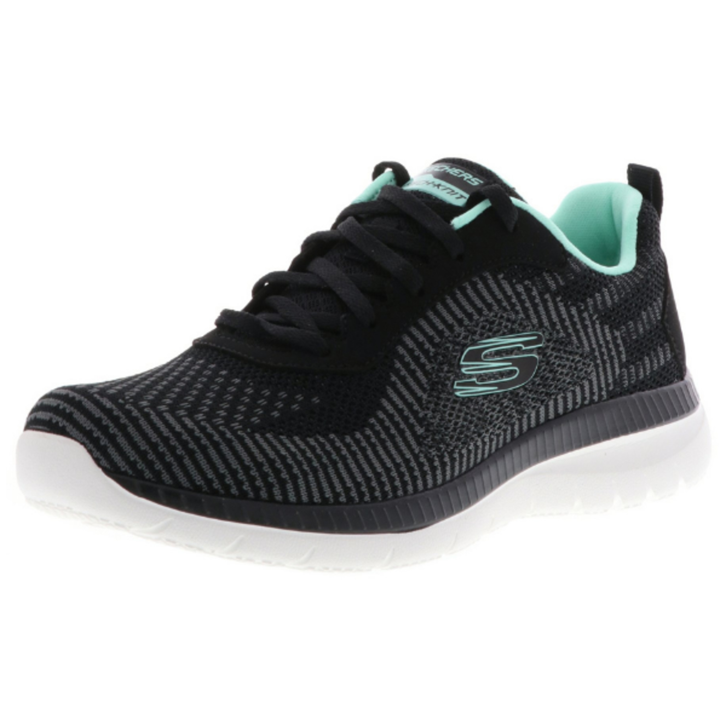 Skechers Bountiful-purist. Black/turquoise. 149220/bktq. - Negro/Turquesa - Zapatillas Deportivas Mujer.  MKP