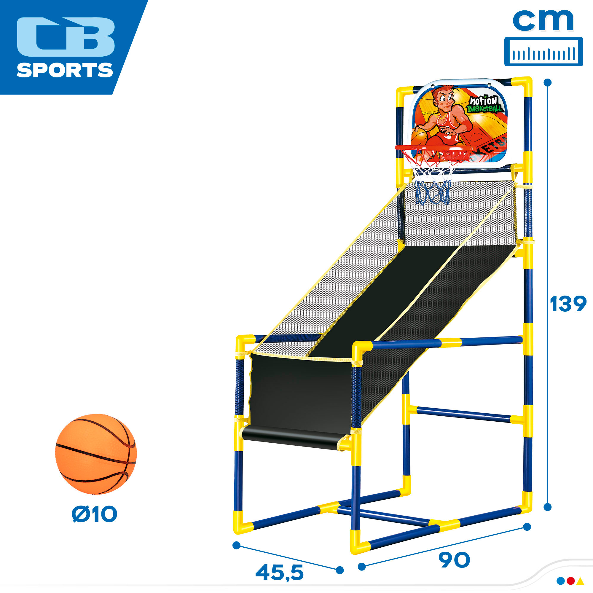 Cesta De Basquete Infantil Recolhe Bolas Cb Toys