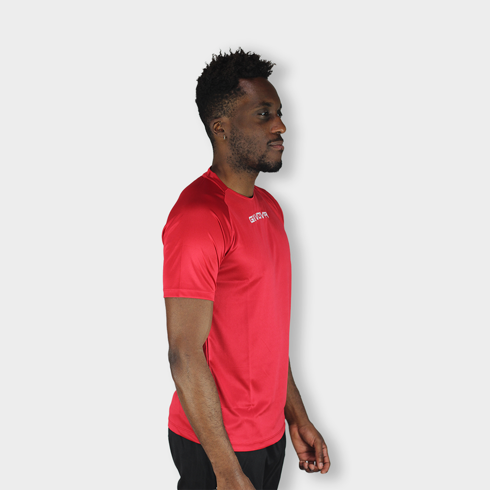 Camisa De Futebol De Poliéster Vermelha Givova Capo