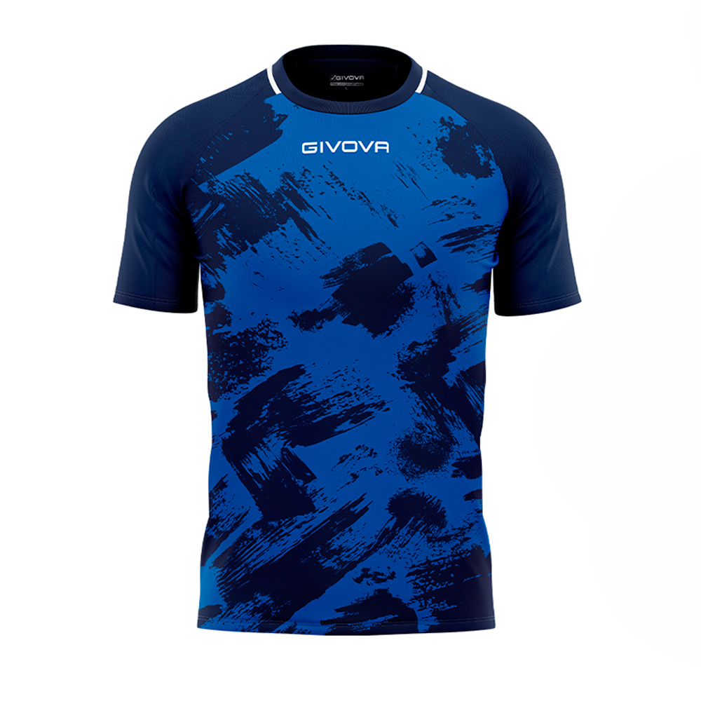 Camiseta De Fútbol Givova Art - azul-claro-azul-oscuro - 