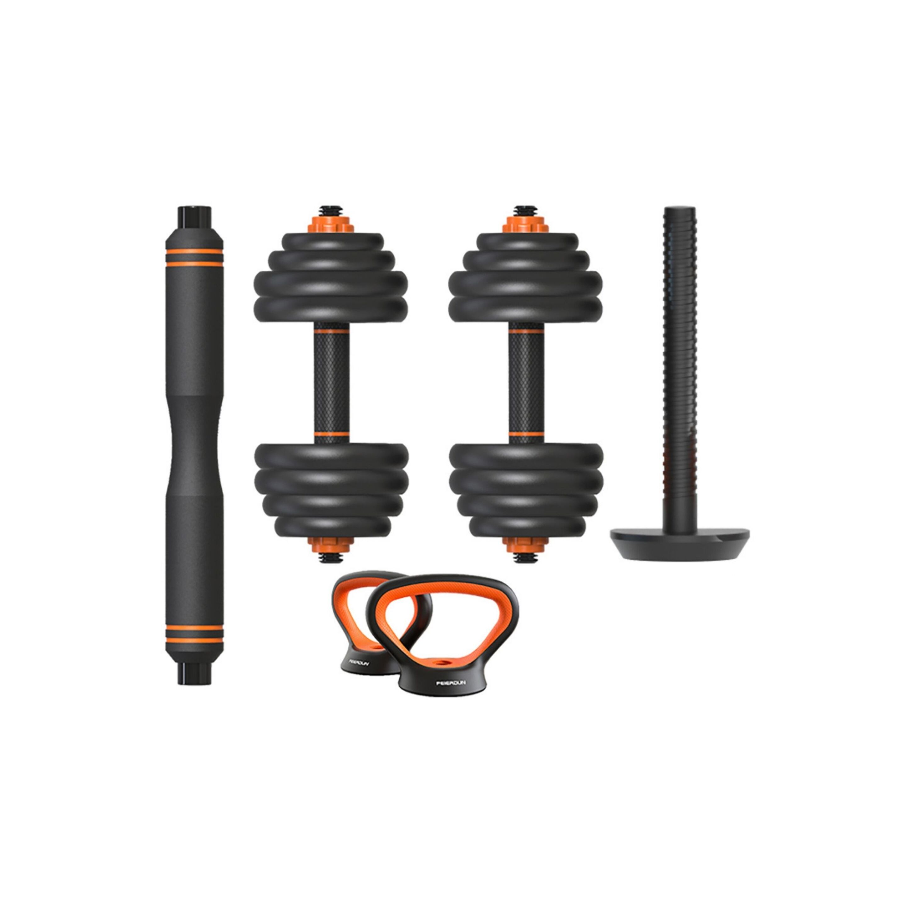 Kit De Pesos 40kg Xiaomi Fed: Halteres (pesos + Barras) + Barra + Kettlebell