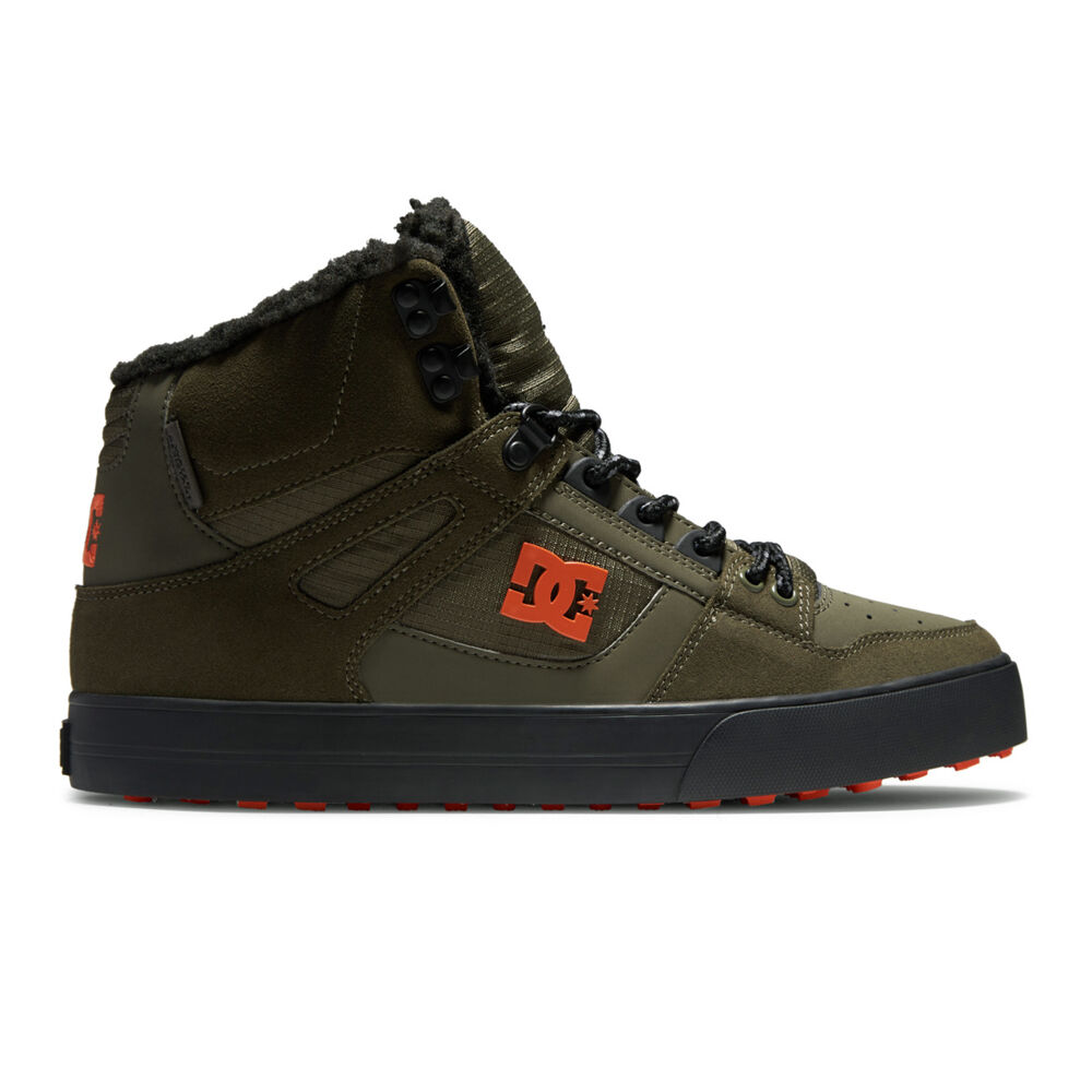 Zapatillas Dc Shoes Pure High-top Wc Wnt Adys400047 Dusty Olive/orange (Doo) - verde-oscuro - 