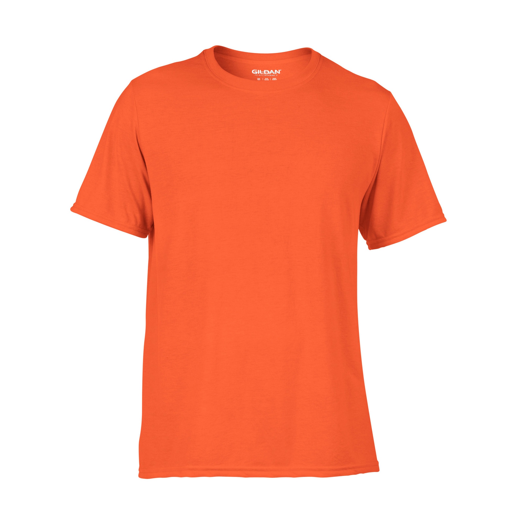 Camiseta Deportiva Transpirable De Manga Corta 100% Poliéster Gildan - naranja - 