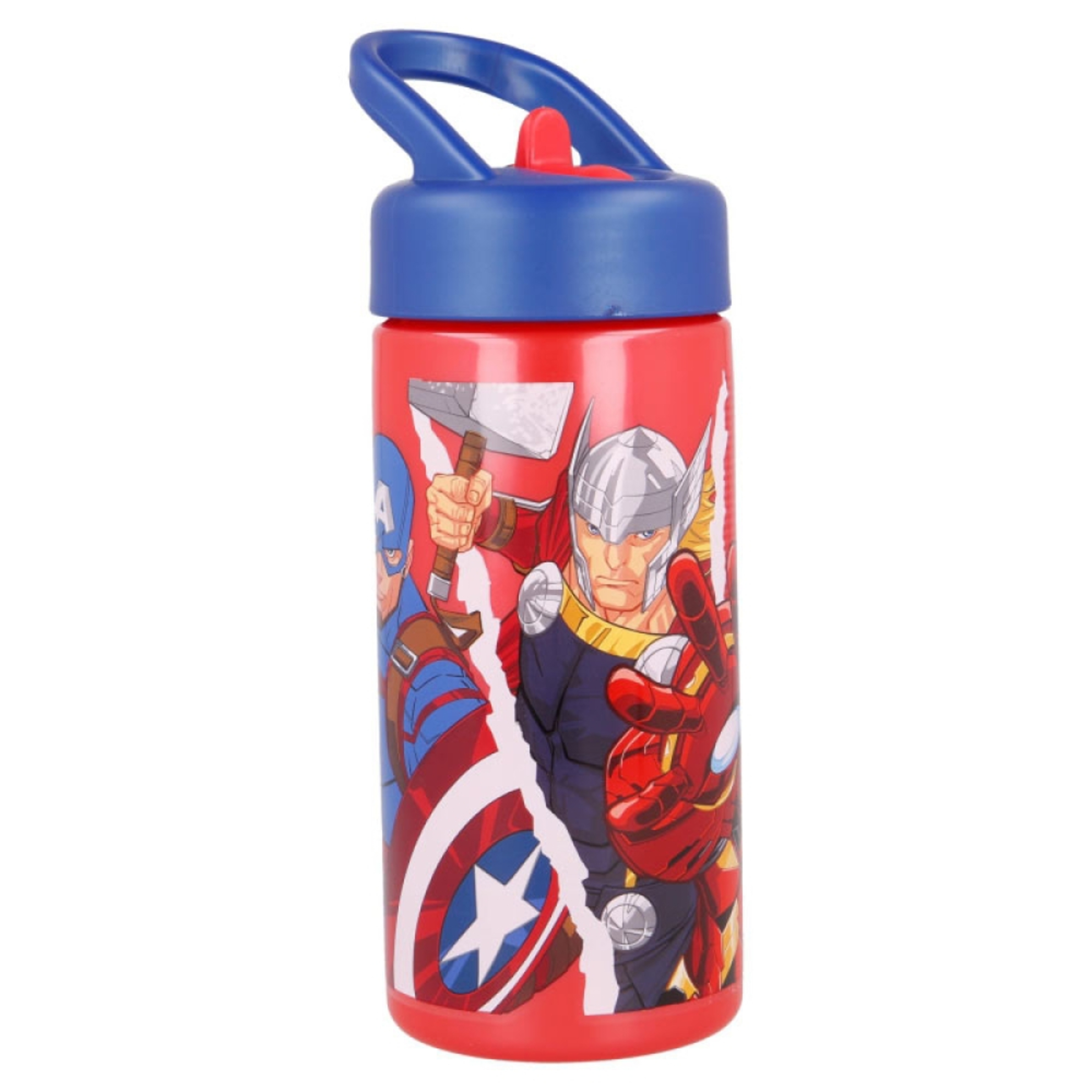 Botella Cantimplora Pajita Avengers 410ml - multicolor - 