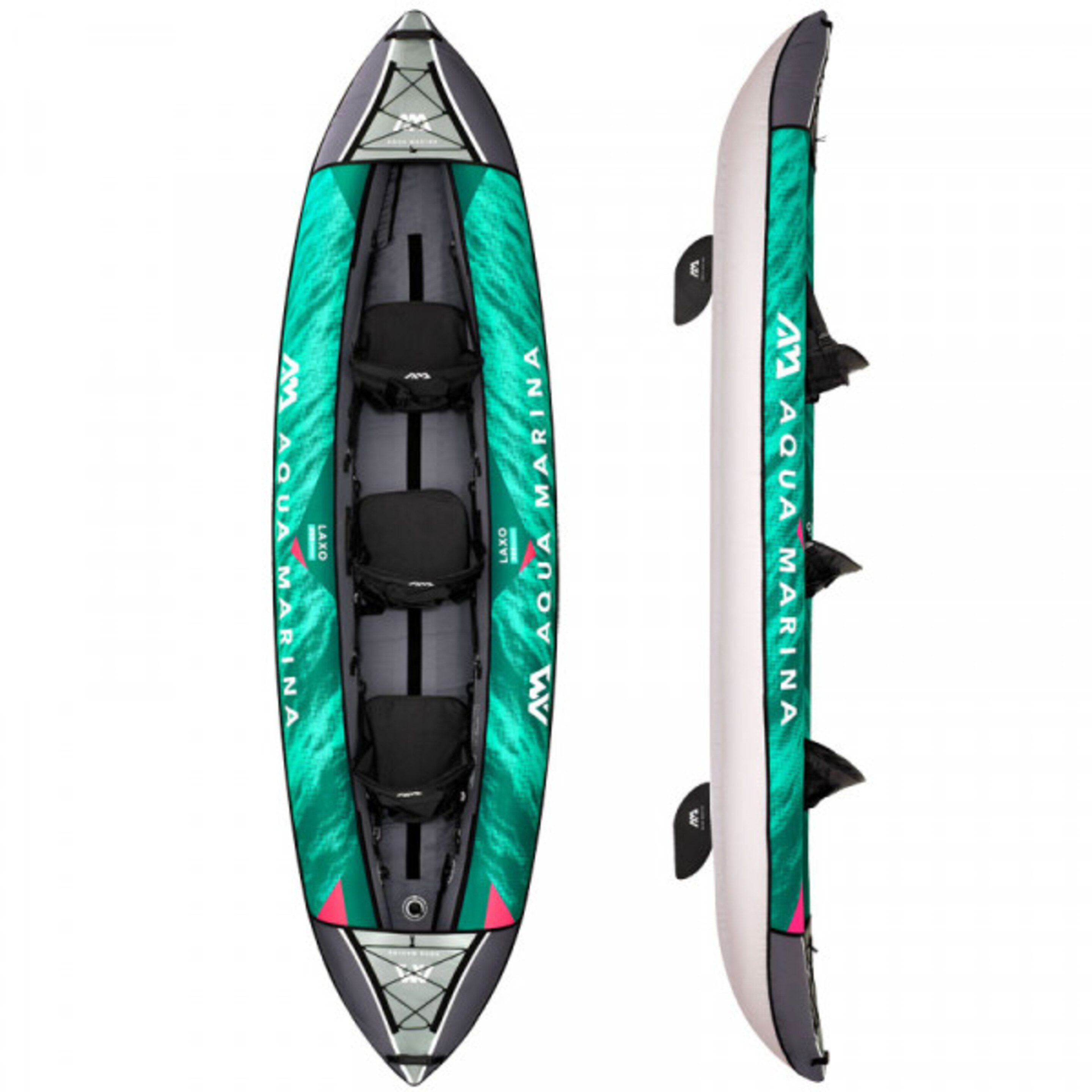 Kayak Hinchable Laxo-380 3p - verde-gris - 