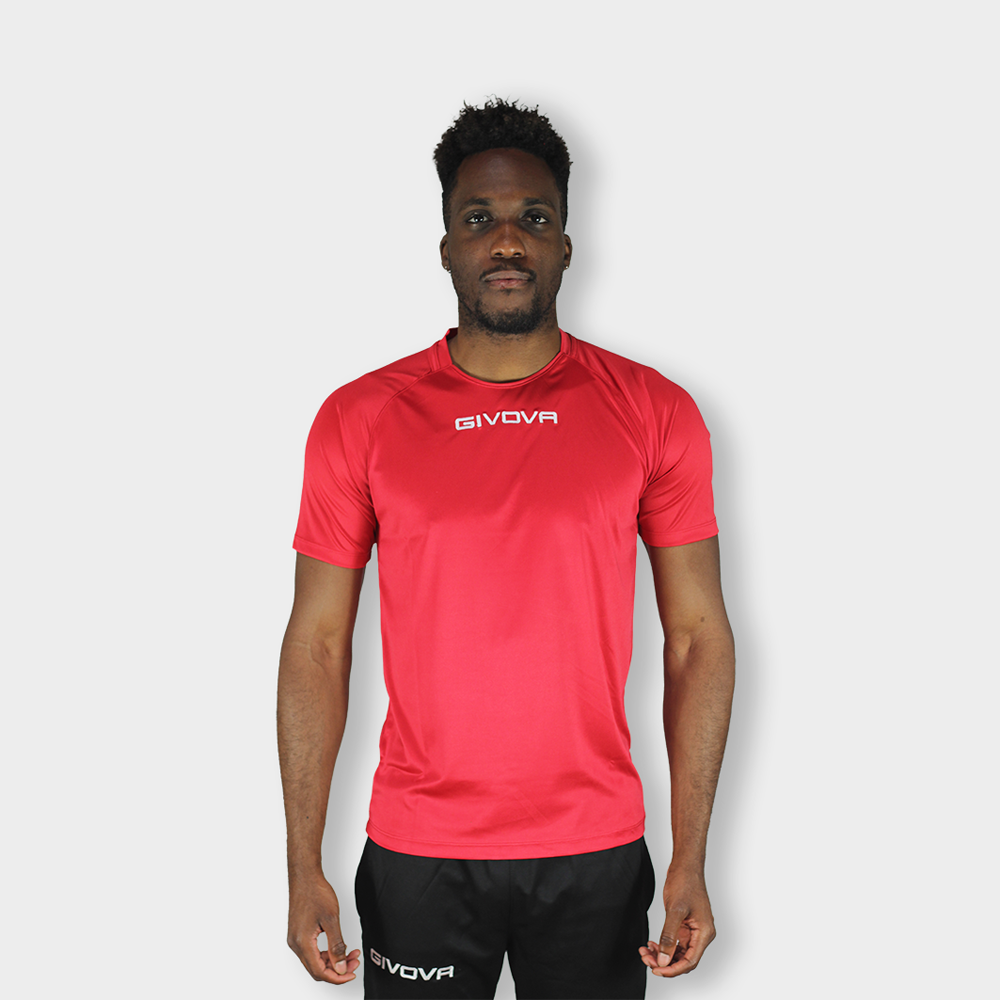 Camisa De Futebol De Poliéster Vermelha Givova Capo