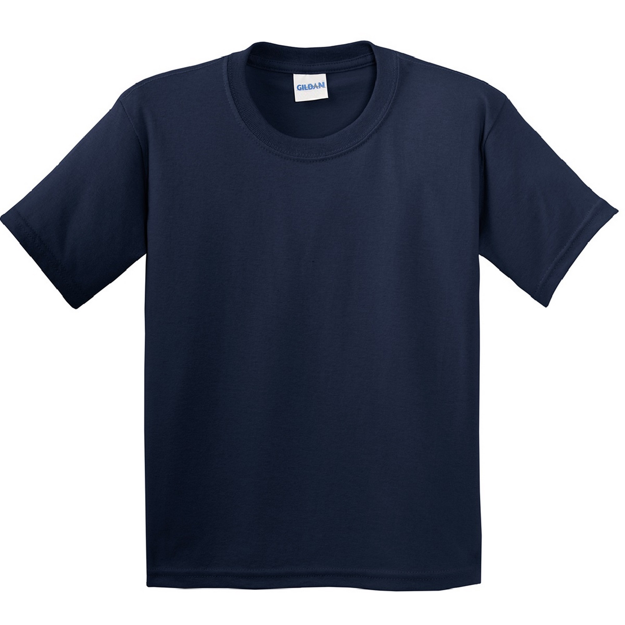Camiseta Básica De Manga Corta Estilosa Suave Gildan - azul-marino - 