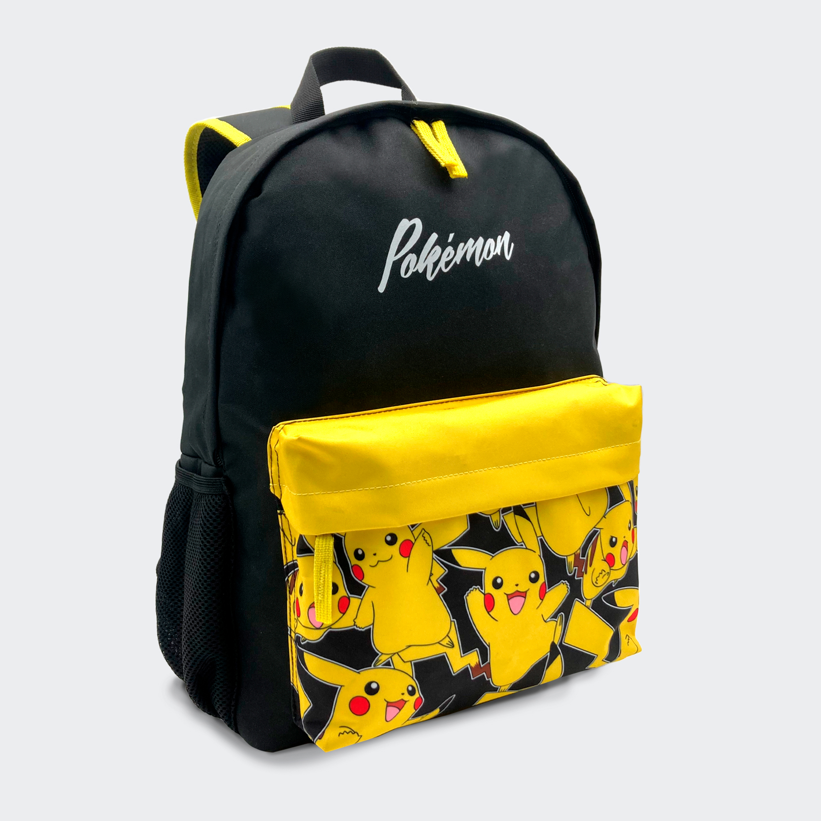 Mochila Escolar Americana Pokémon Pikachu - negro-amarillo - 
