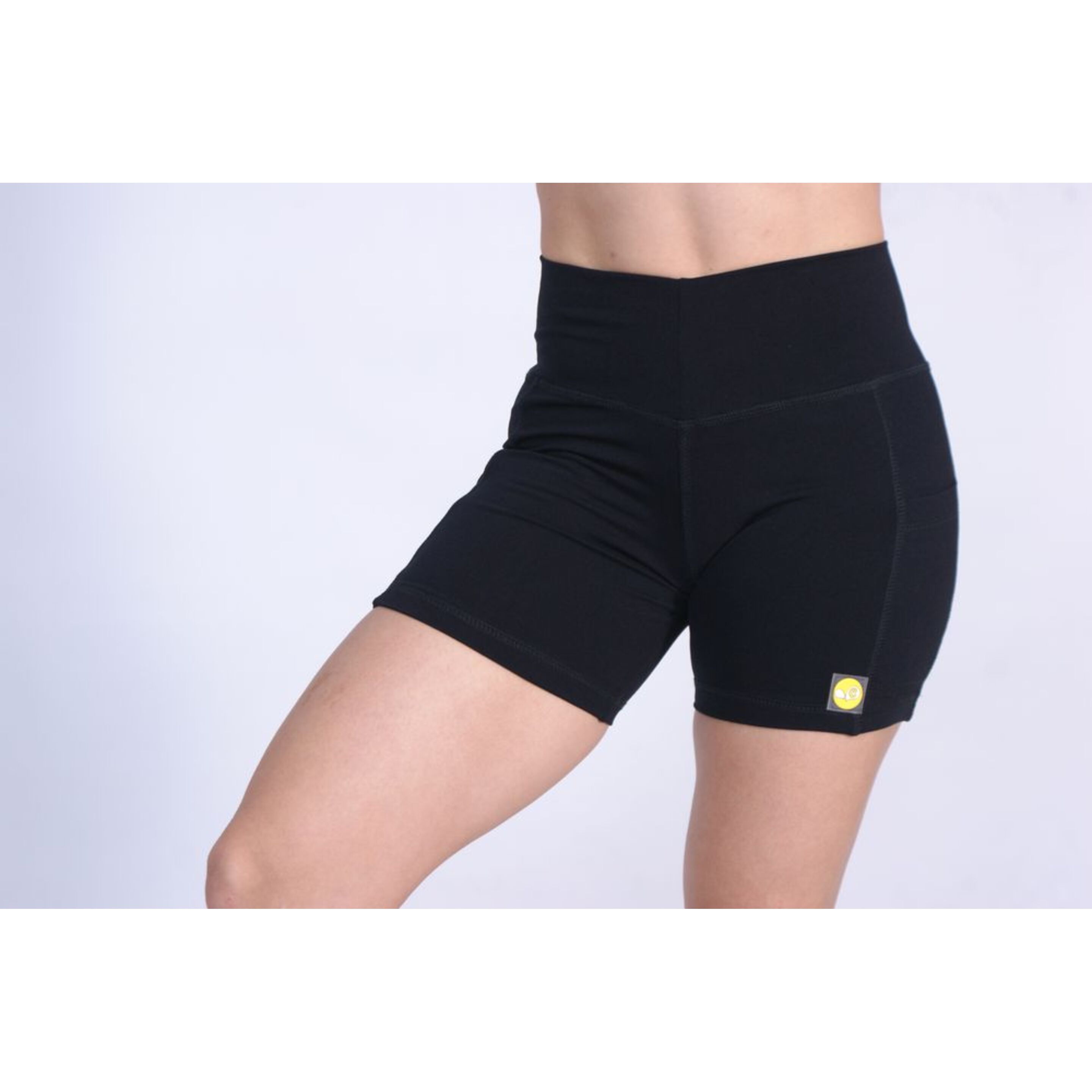 Short Deportivo Mujer Suplex Negro Pocket