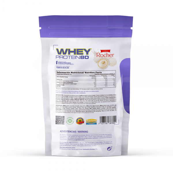 Whey Protein80 - 1kg De Mm Supplements Sabor Coco Rocher