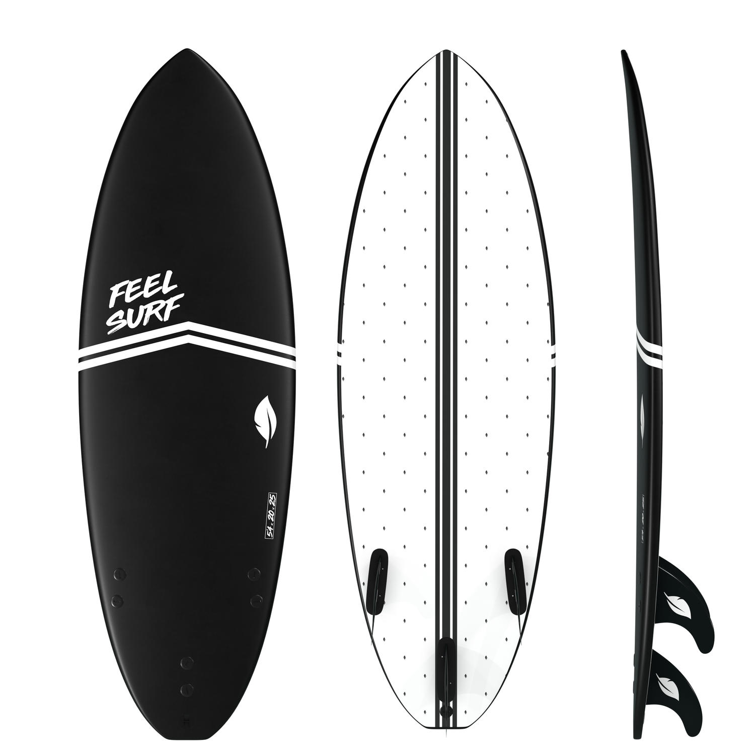 Prancha Surf Espuma Feel Surf 5'4 - negro - 