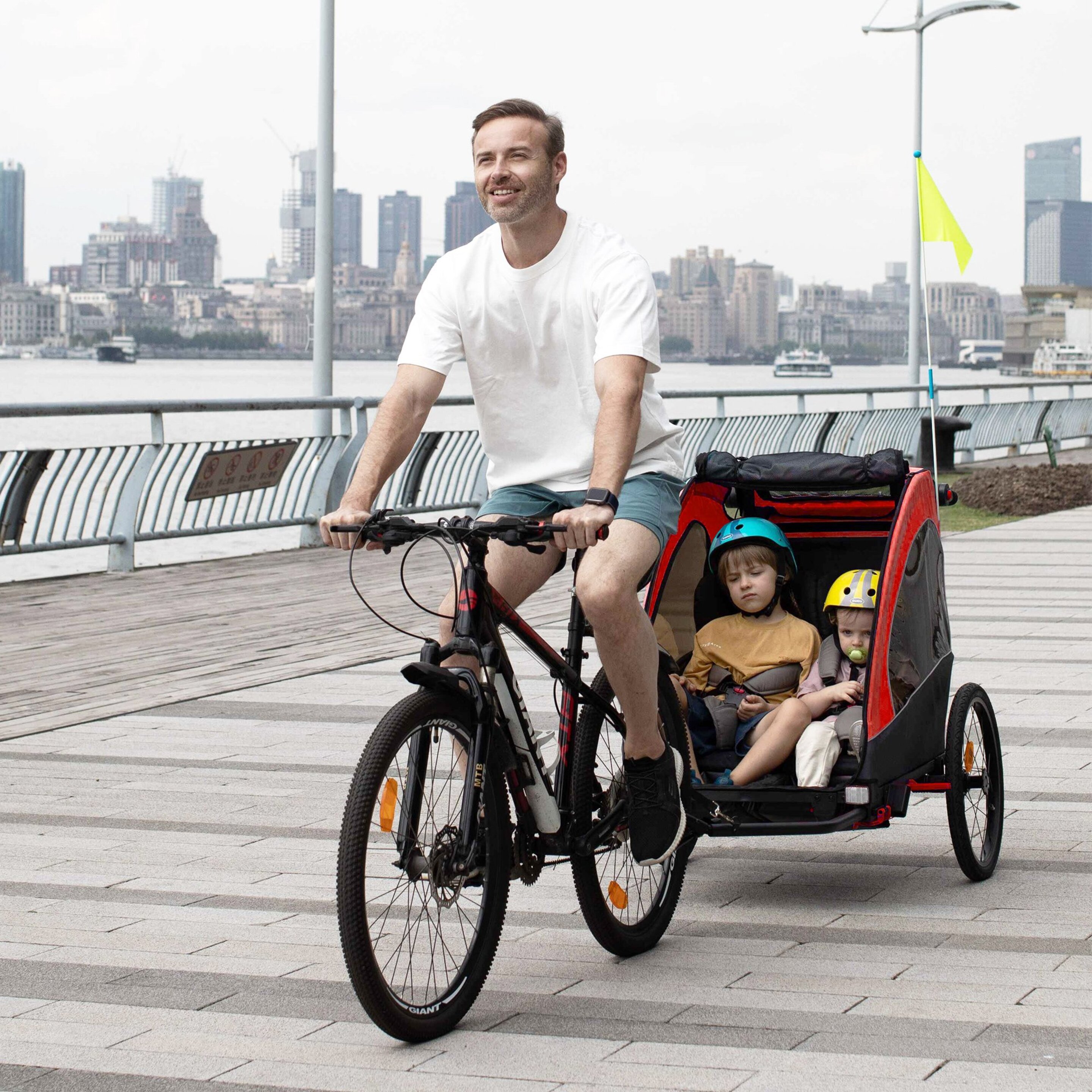 Homcom Remolque Infantil 3en1 Para Bicicleta