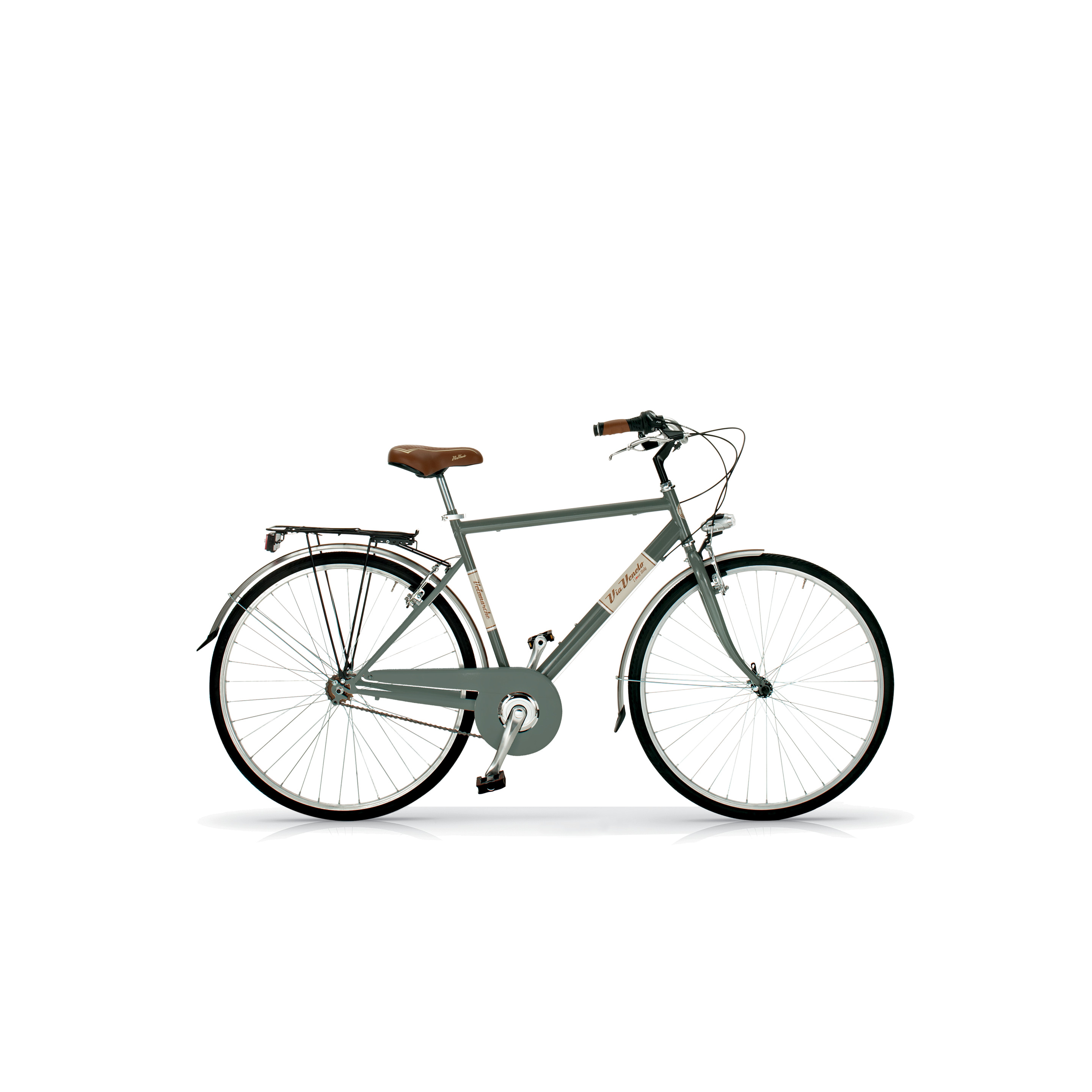 Bicicleta Via Veneto 605man, Cuadro De Acero De 50cm, Ruedas De 700x35c, 6 Velocidades Gris