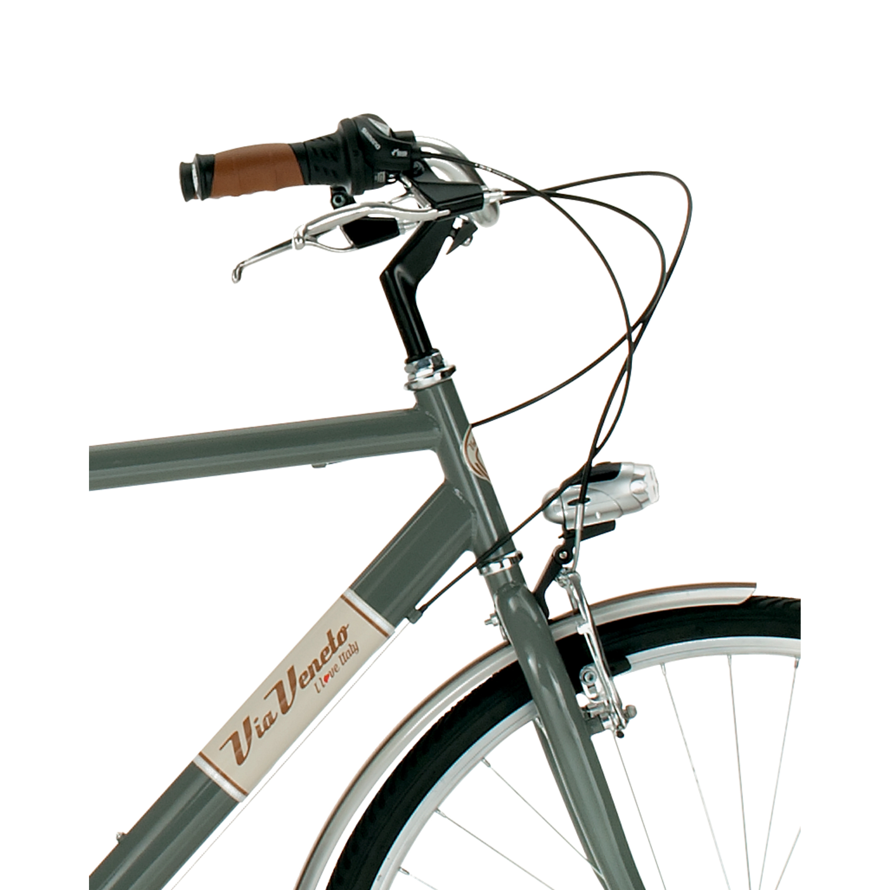 Bicicleta Via Veneto 605man, Cuadro De Acero De 50cm, Ruedas De 700x35c, 6 Velocidades Gris