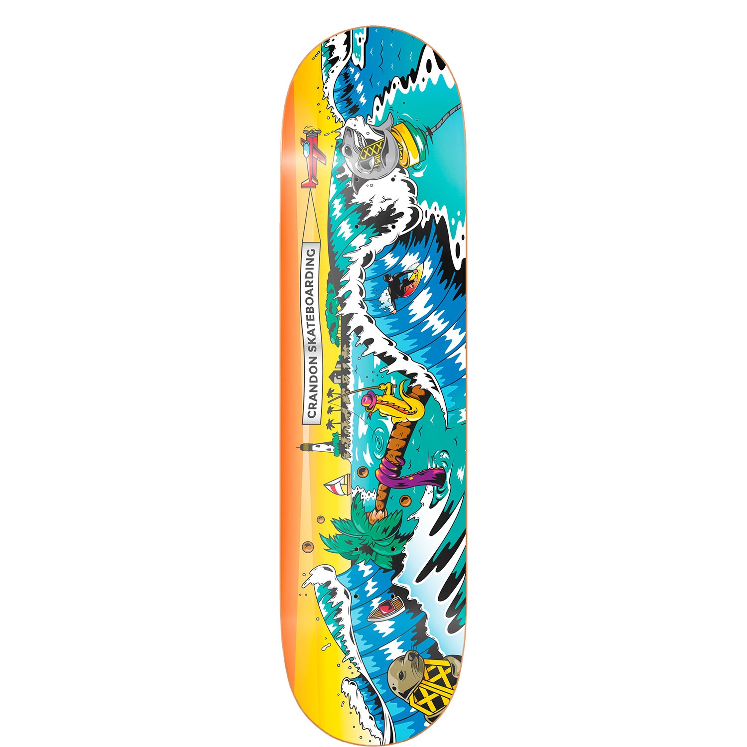 Skateboard Deck Unisex Crandon By Bestial Wolf - azul-verde - 