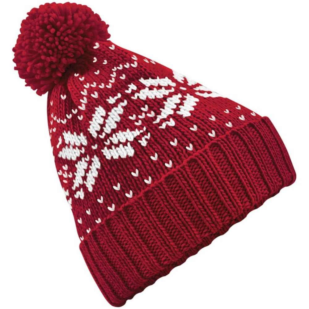 Gorro De Punto Con Diseño Fair Isle Con Pompón Beechfield