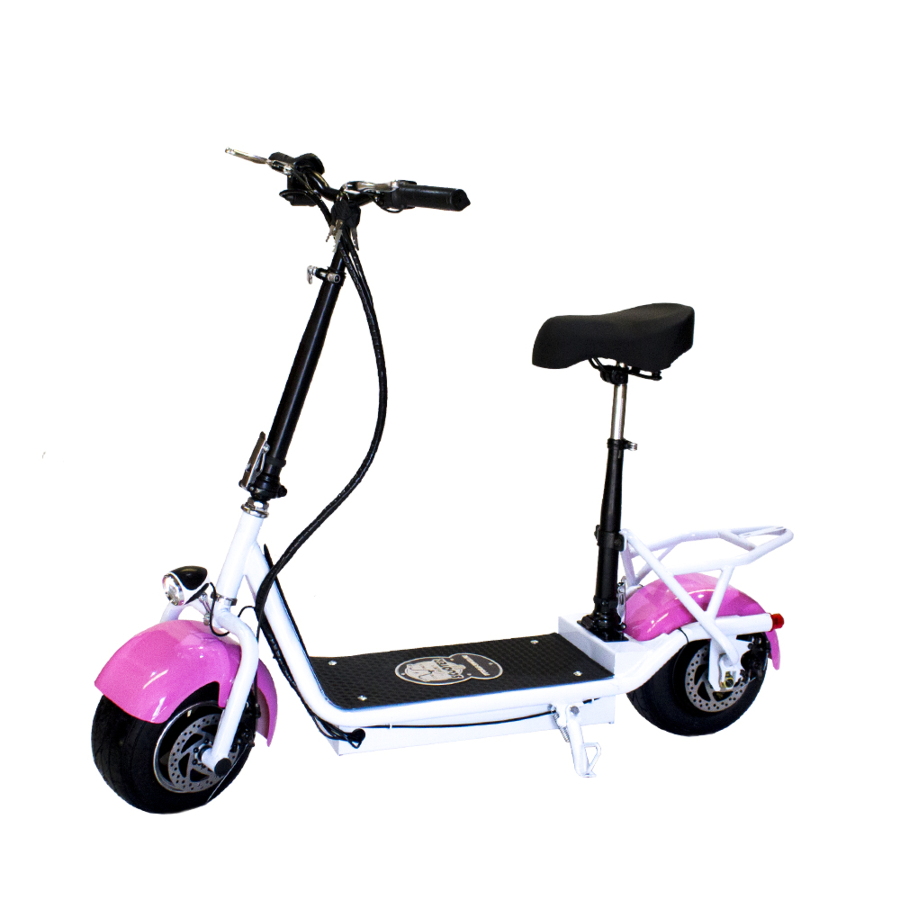 Cityroad 1400w/48v/12ah/litio Blanco/rosa Gran-scooter