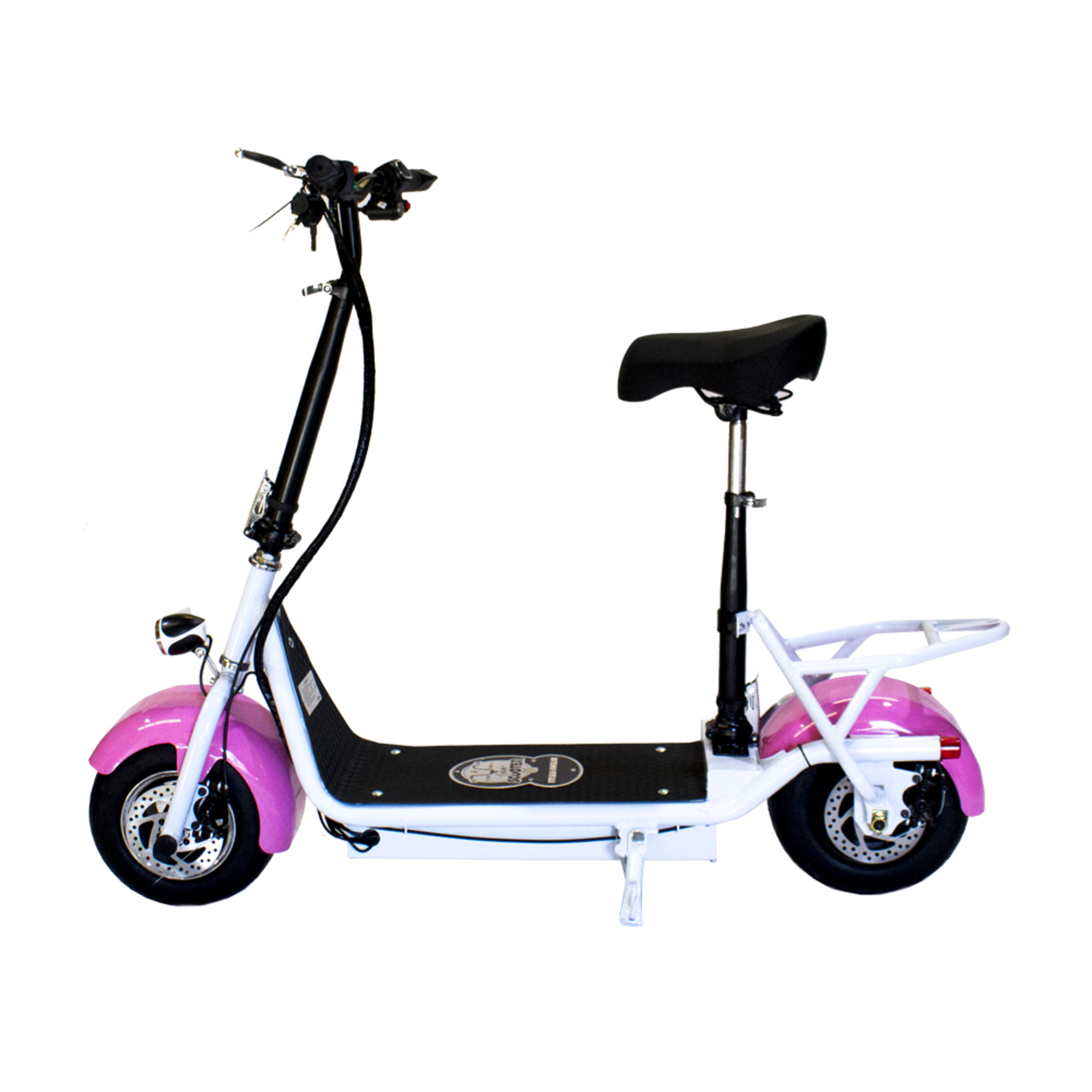 Cityroad 1400w/48v/12ah/litio Blanco/rosa Gran-scooter