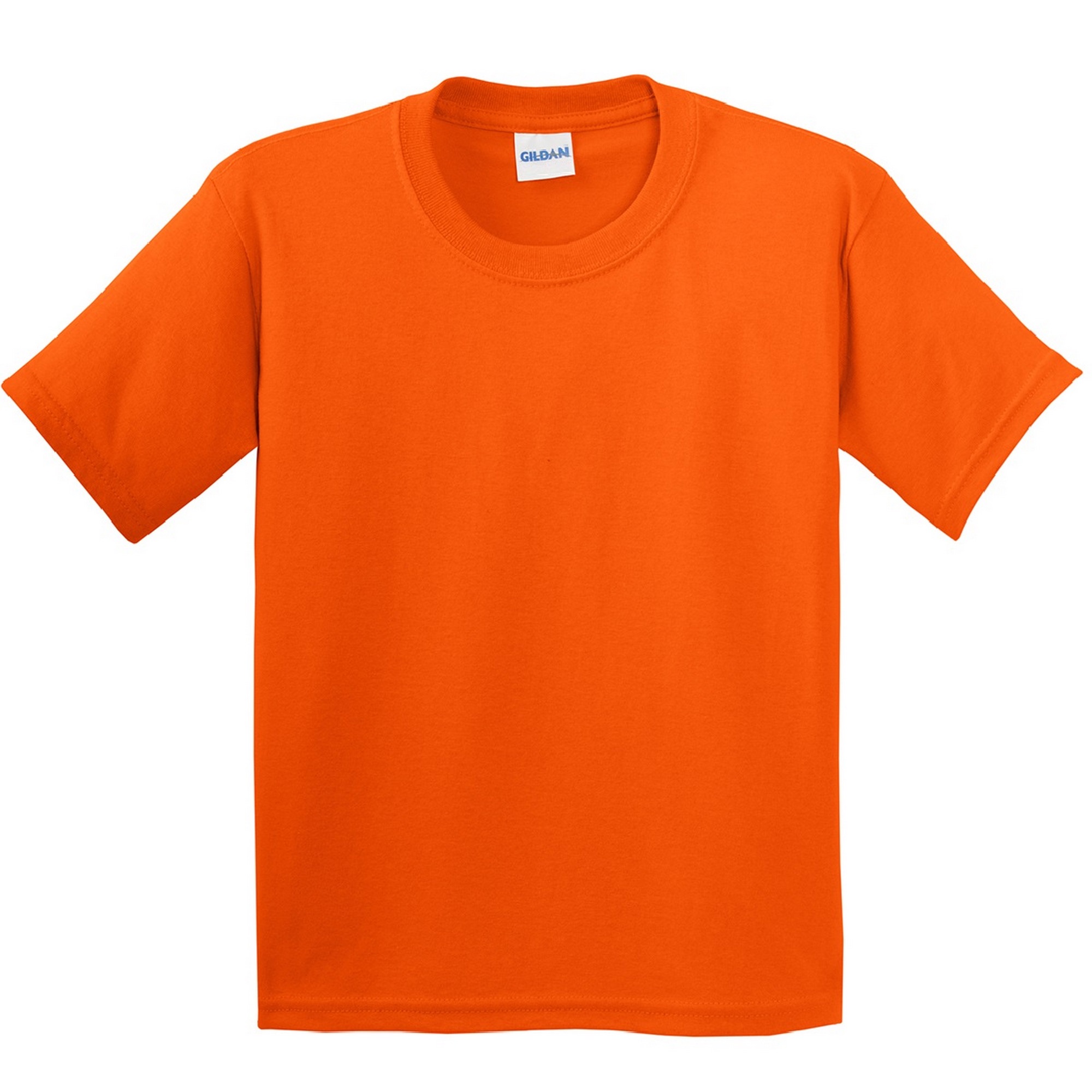 Camiseta Básica De Manga Corta Estilosa Suave Gildan - naranja - 