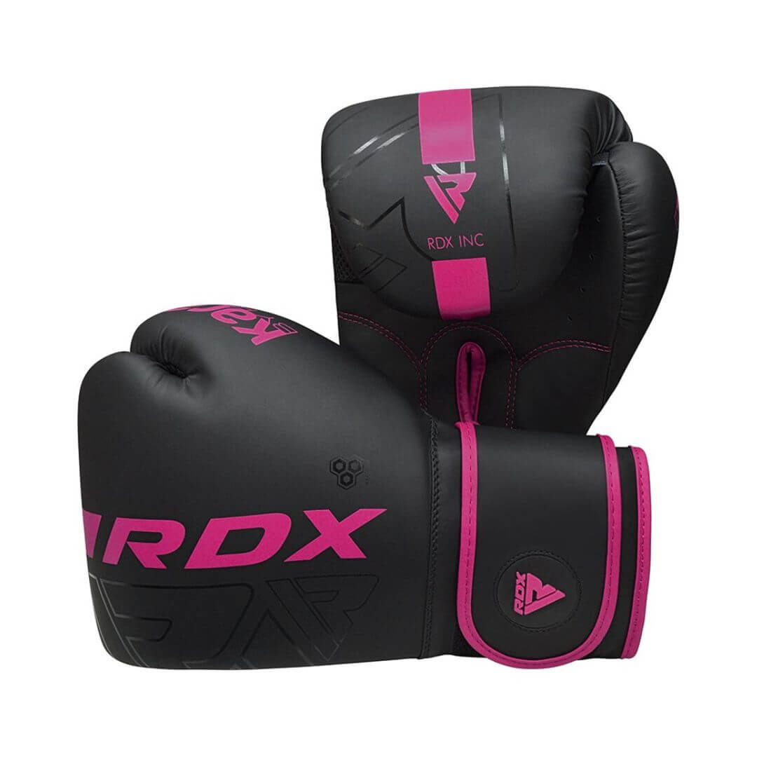 Luvas De Boxe Rdx F6 Matte - negro-rosa - 