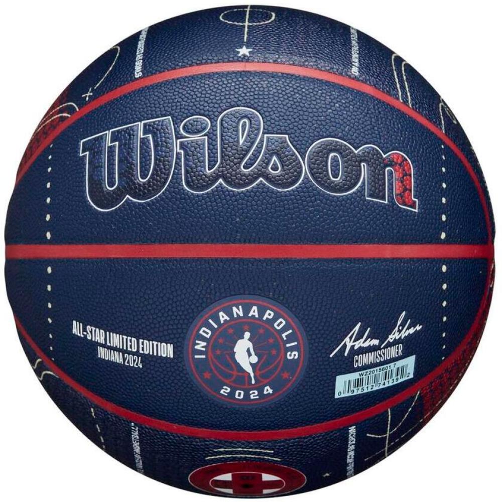 Réplica Da Bola De Basquetebol Wilson All Star Game Collector 2024 - azul-oscuro - 