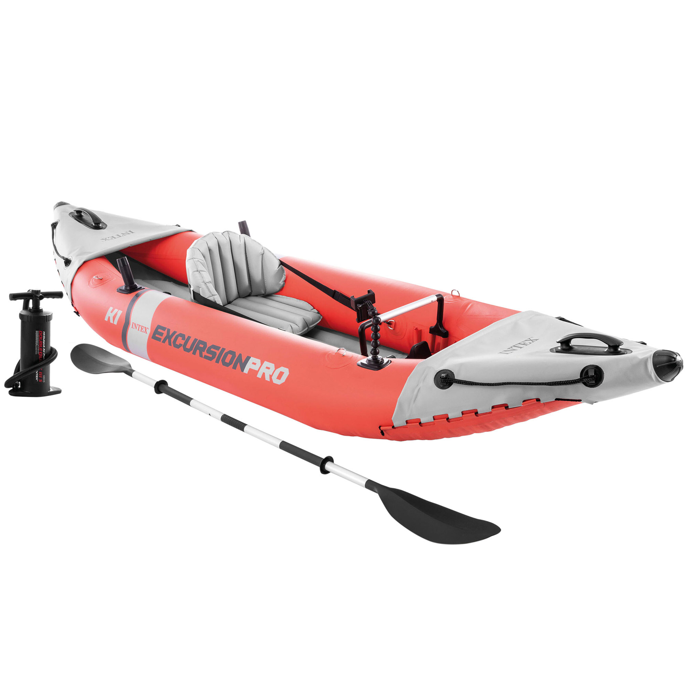 Kayak Hinchable Intex K1 Excursion Pro 1 Remo + Hinchador - rojo - 