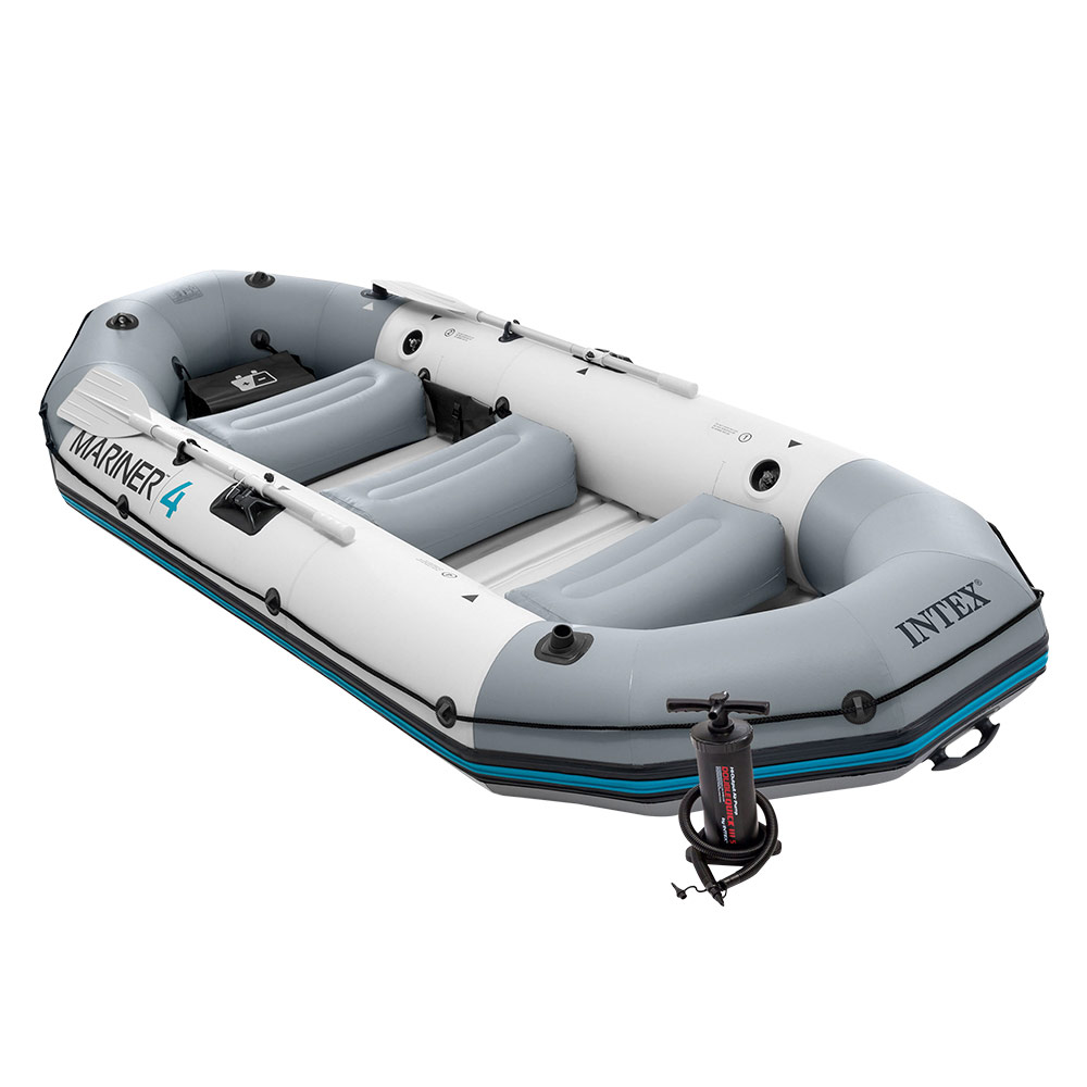 Barco Insuflável Mariner 4 Com 2 Remos - 328x145x48 Cm Intex