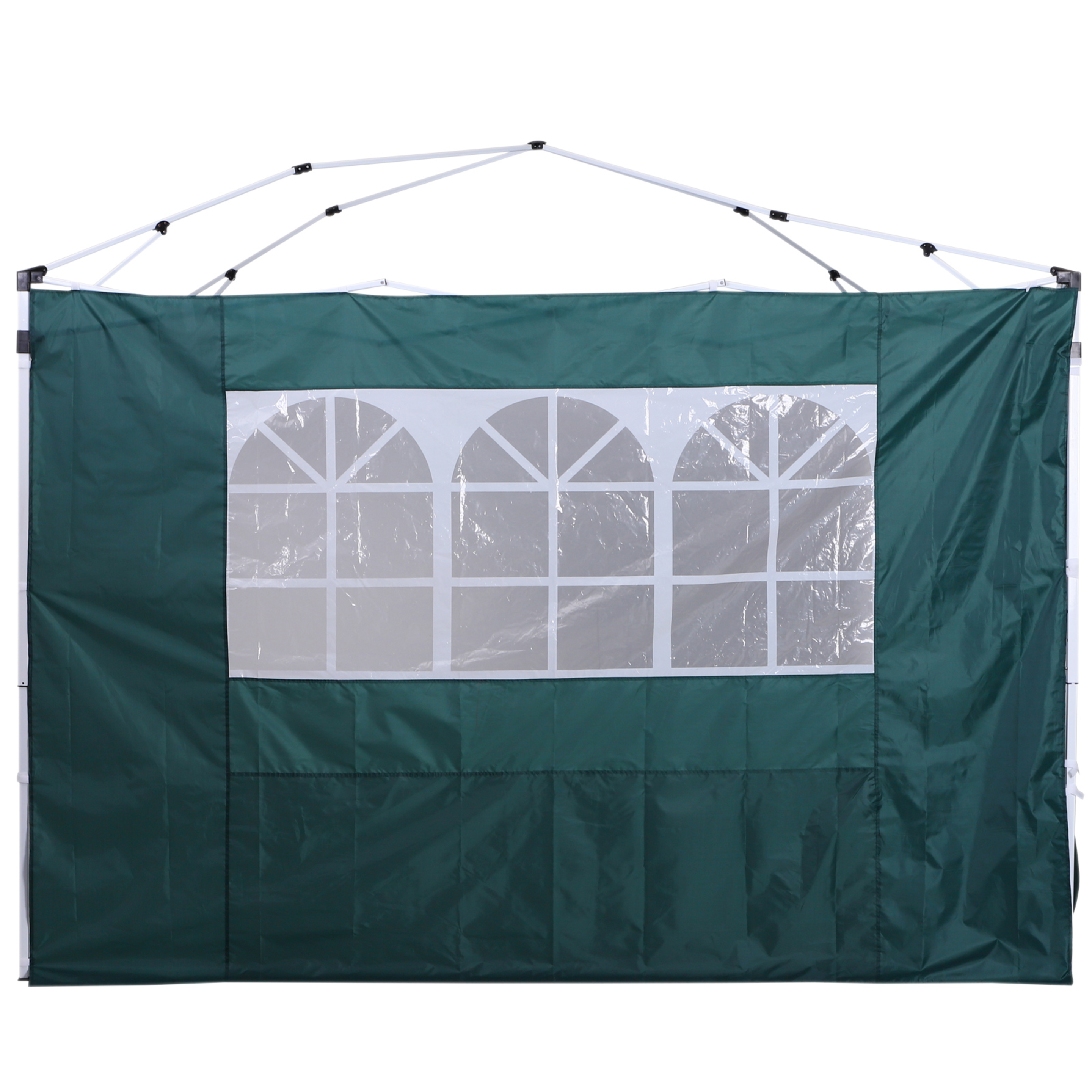 Outsunny® 2 Paredes Parte Laterales Para Carpa 3x3m Lado Parasol De Gazebo Tela Oxford Con Ventana M