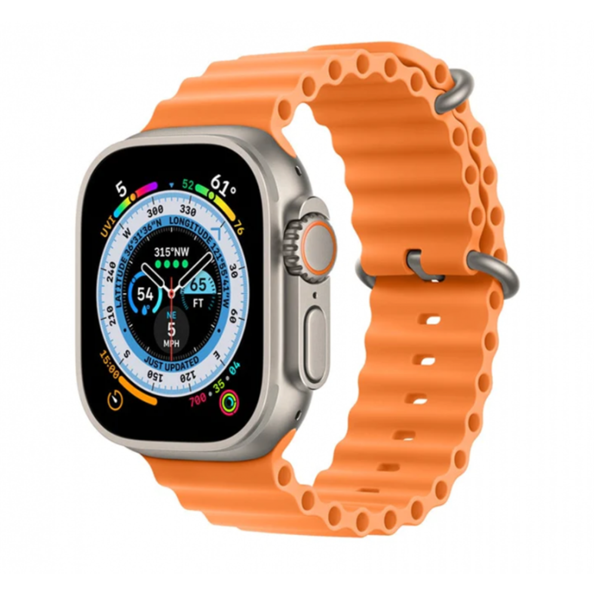 Reloj Inteligente Smartwatch Smartek Sw-ult8 Unisex, Bluetooth, Llamadas, Carga Inalámbrica - naranja - 