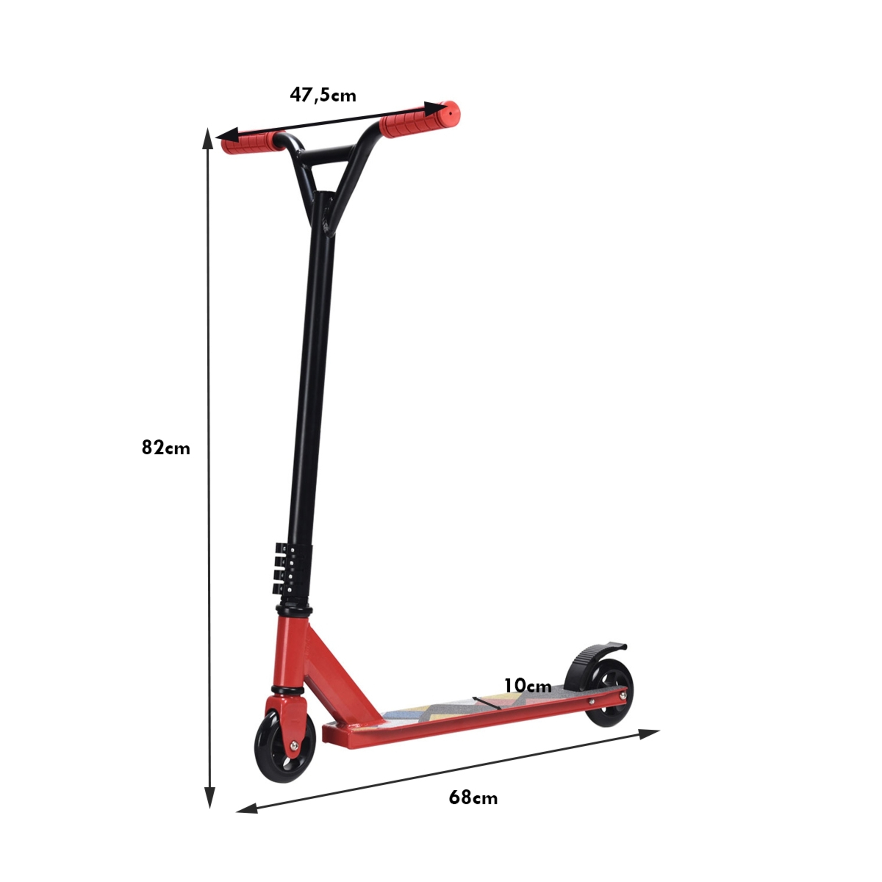 Costway Scooter Patinete De 2 Ruedas Con Freno Para Adulto Rojo