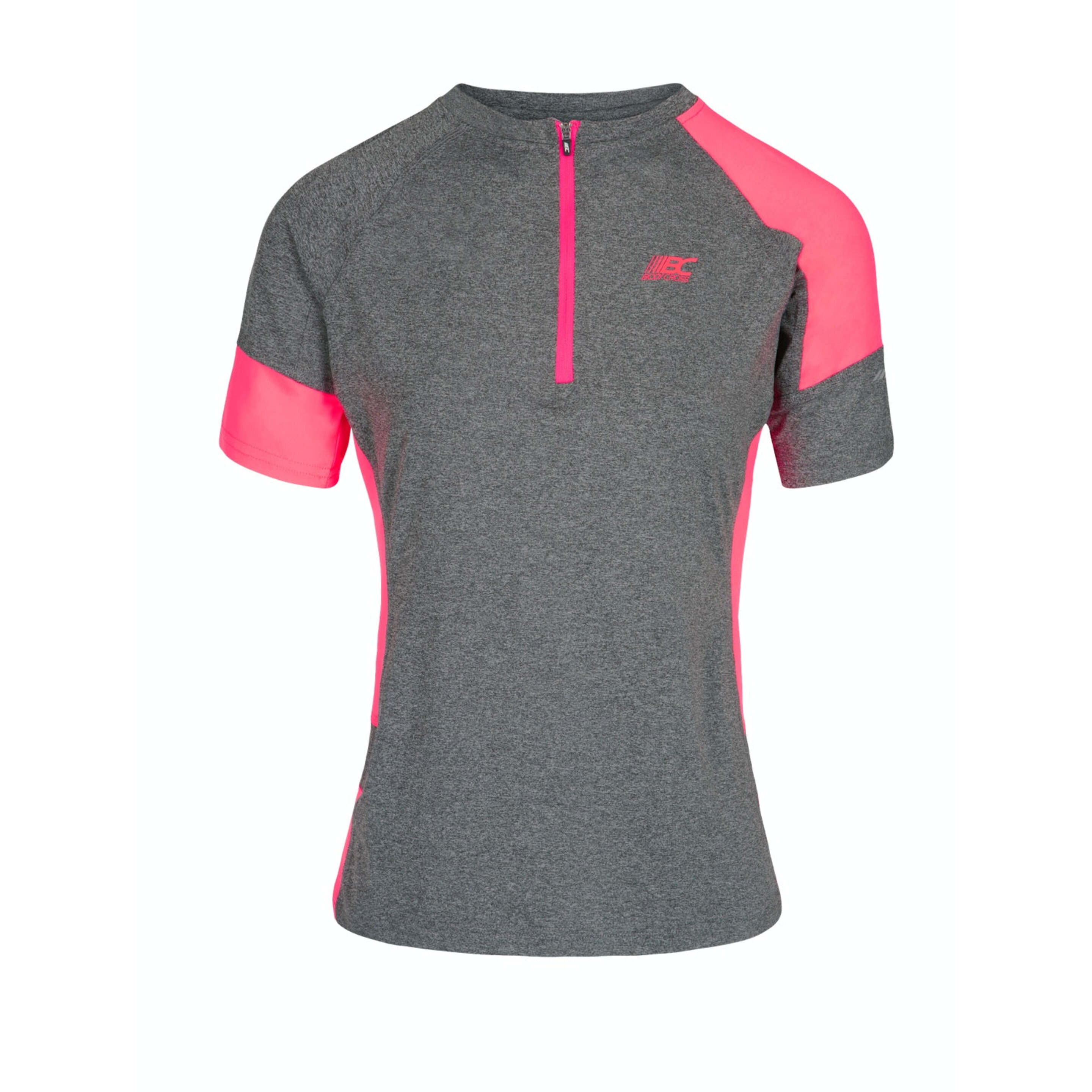 T-shirt De Trail Técnica 1/2 Zip Para Mulheres