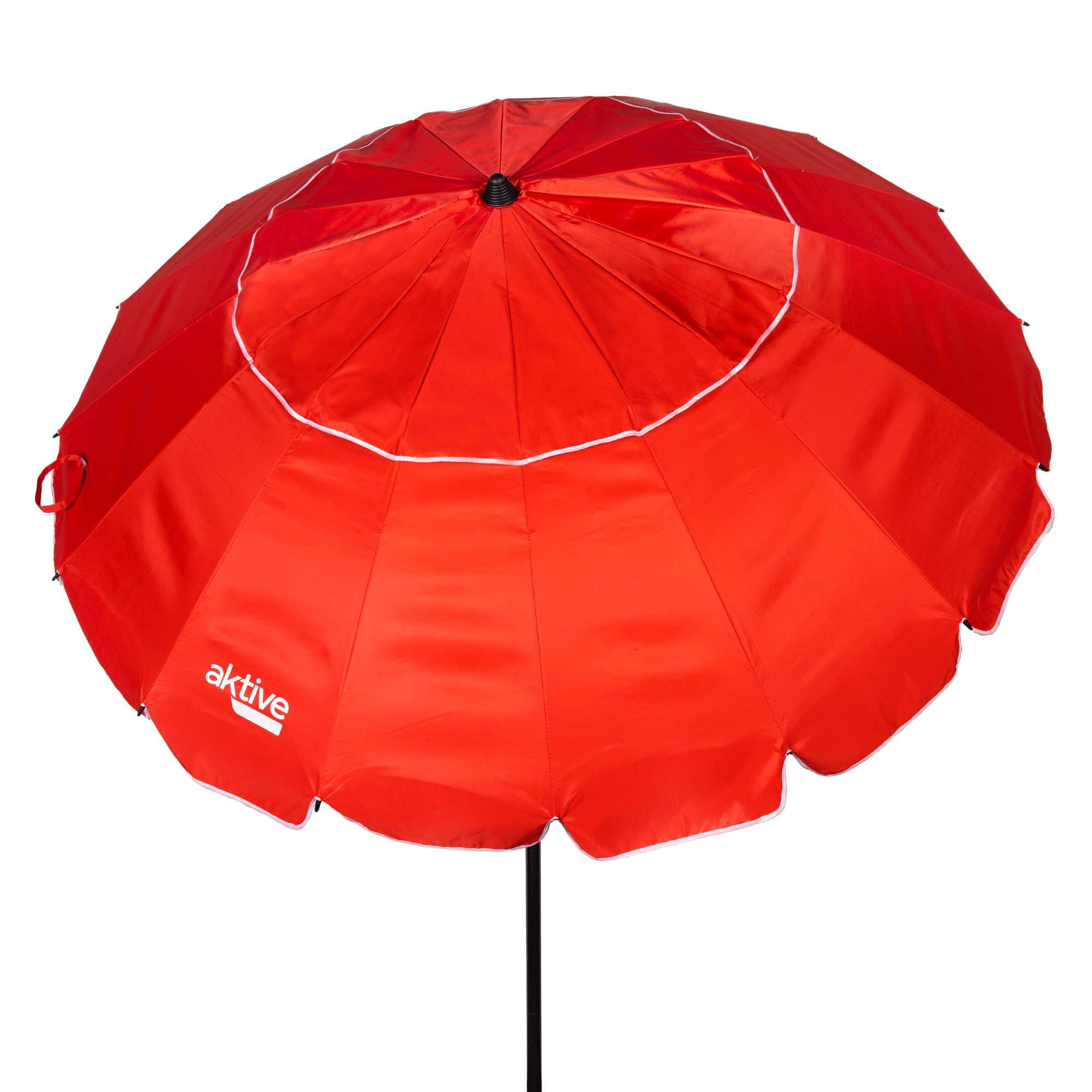 Guarda-chuva De Praia Corta-vento Ø195 Cm Vermelho C/mastro Basculante Aktive - rojo - 