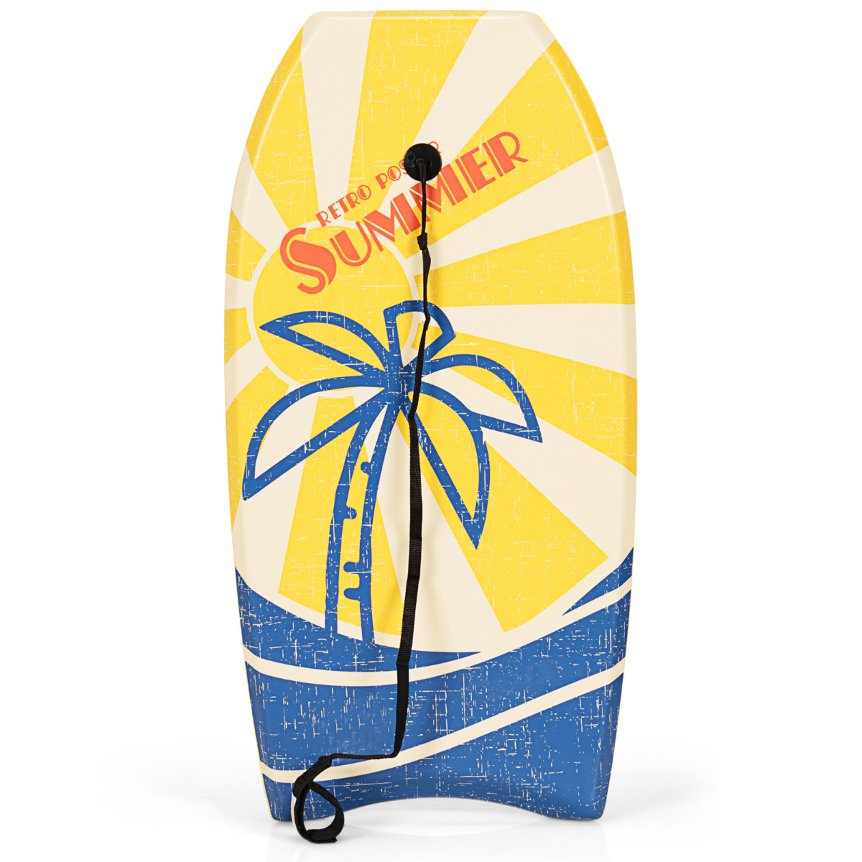 Costway Bodyboard 93 Cm Tabla De Paddle Con Cuerpo En Eps Tabla Ligera Aparato Surf - amarillo - 