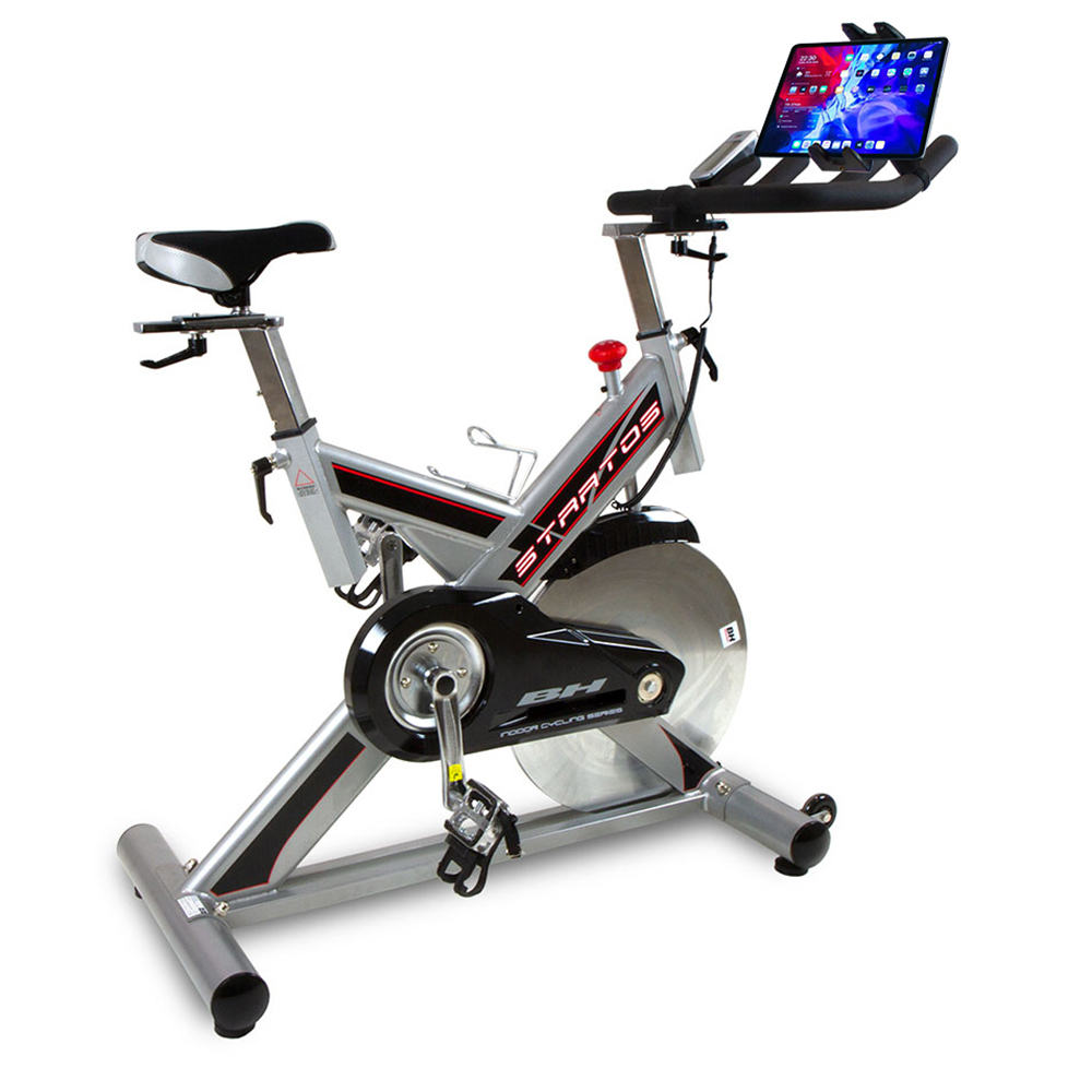 Bicicleta Indoor Bh Fitness Stratos H9178h + Suporte Universal Para Tablet/smartphone - gris-negro - 