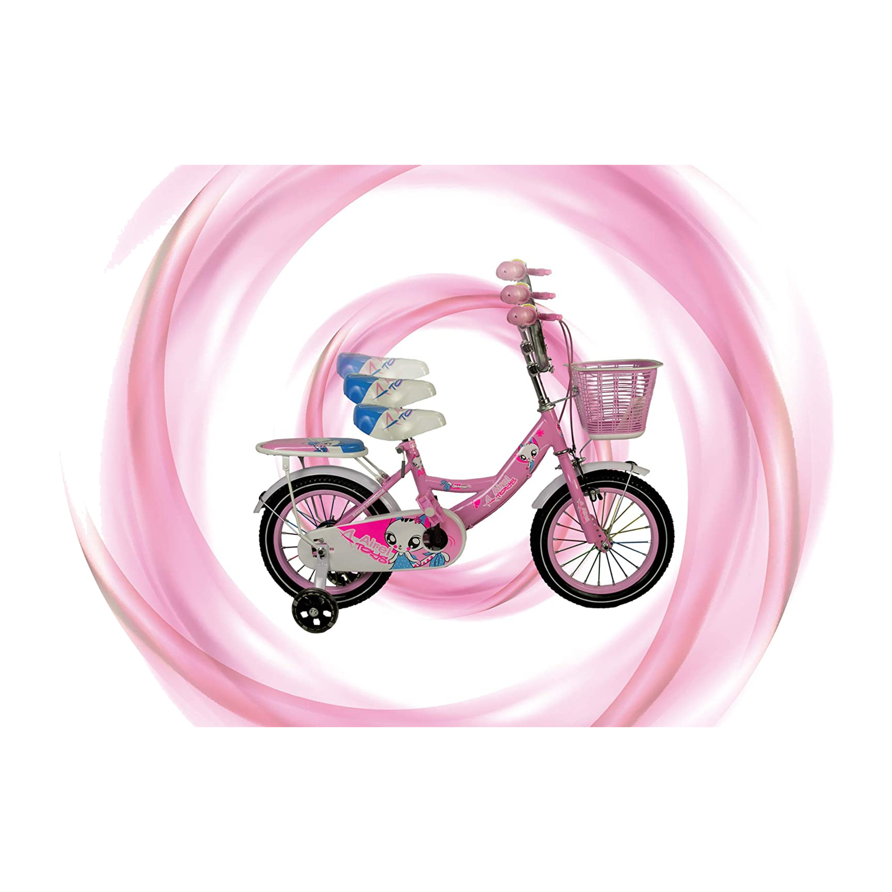 Bici Ruedines-cesta Niñas 3-7 Años Medidas: 80.5x19x40cm Color Rosa