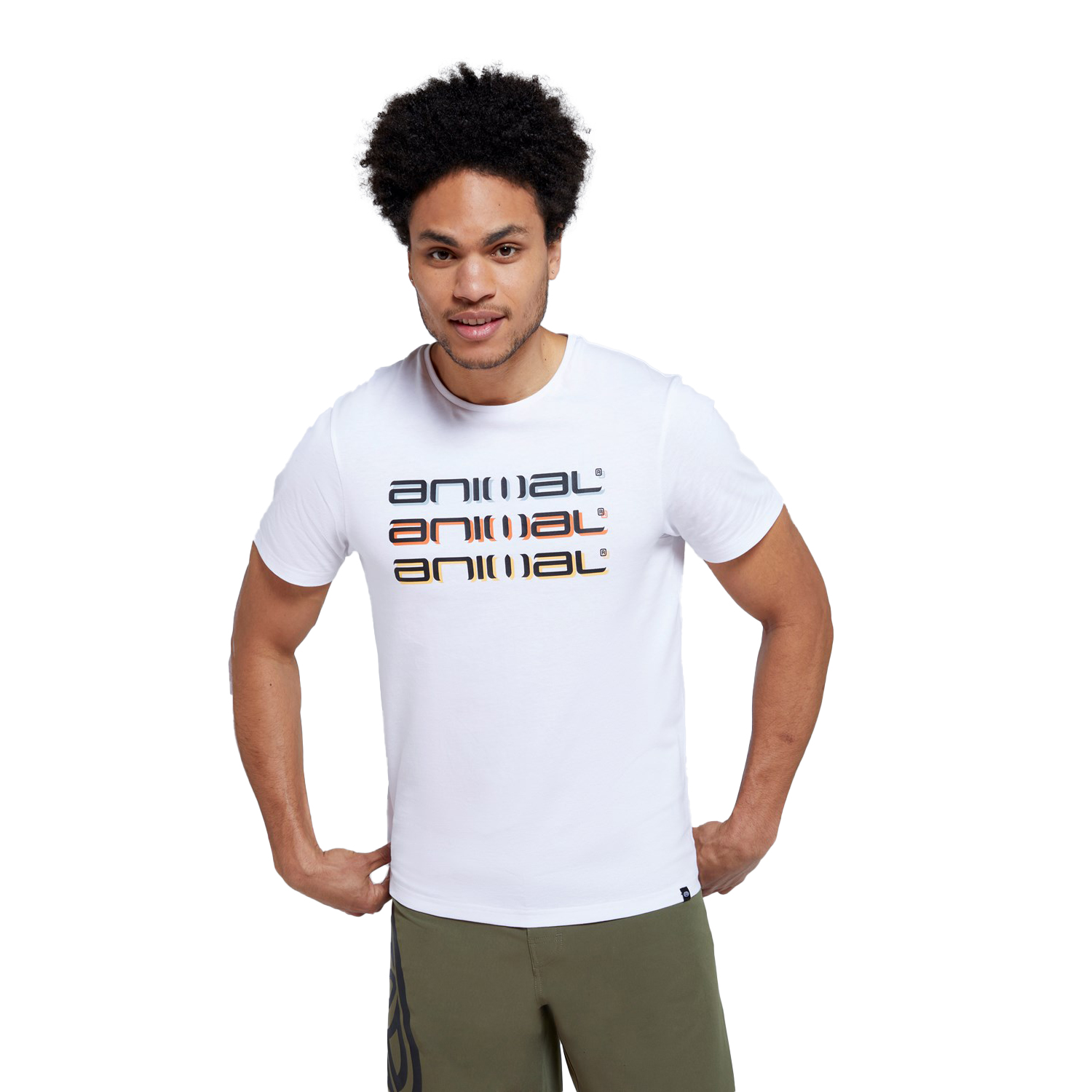 Tshirt Orgânica Para Homem Animal Classico - blanco - 