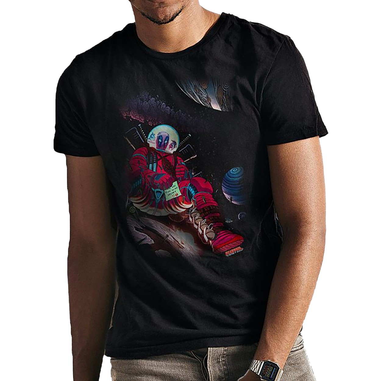 Camiseta Diseño Space Adultos Deadpool  MKP