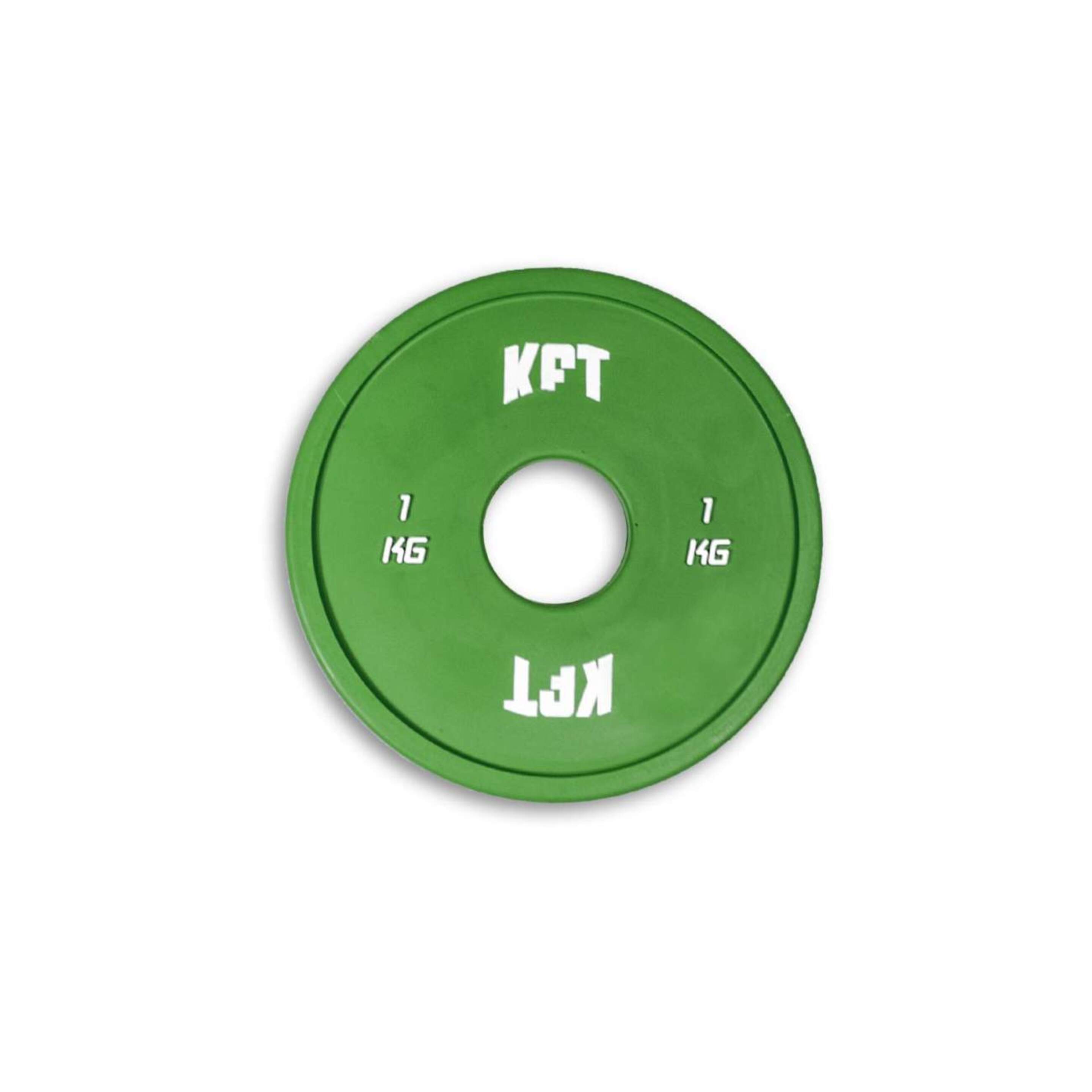 Disco Olímpico Fraccional Halterofilia Kft(1 Kg) - Verde  MKP