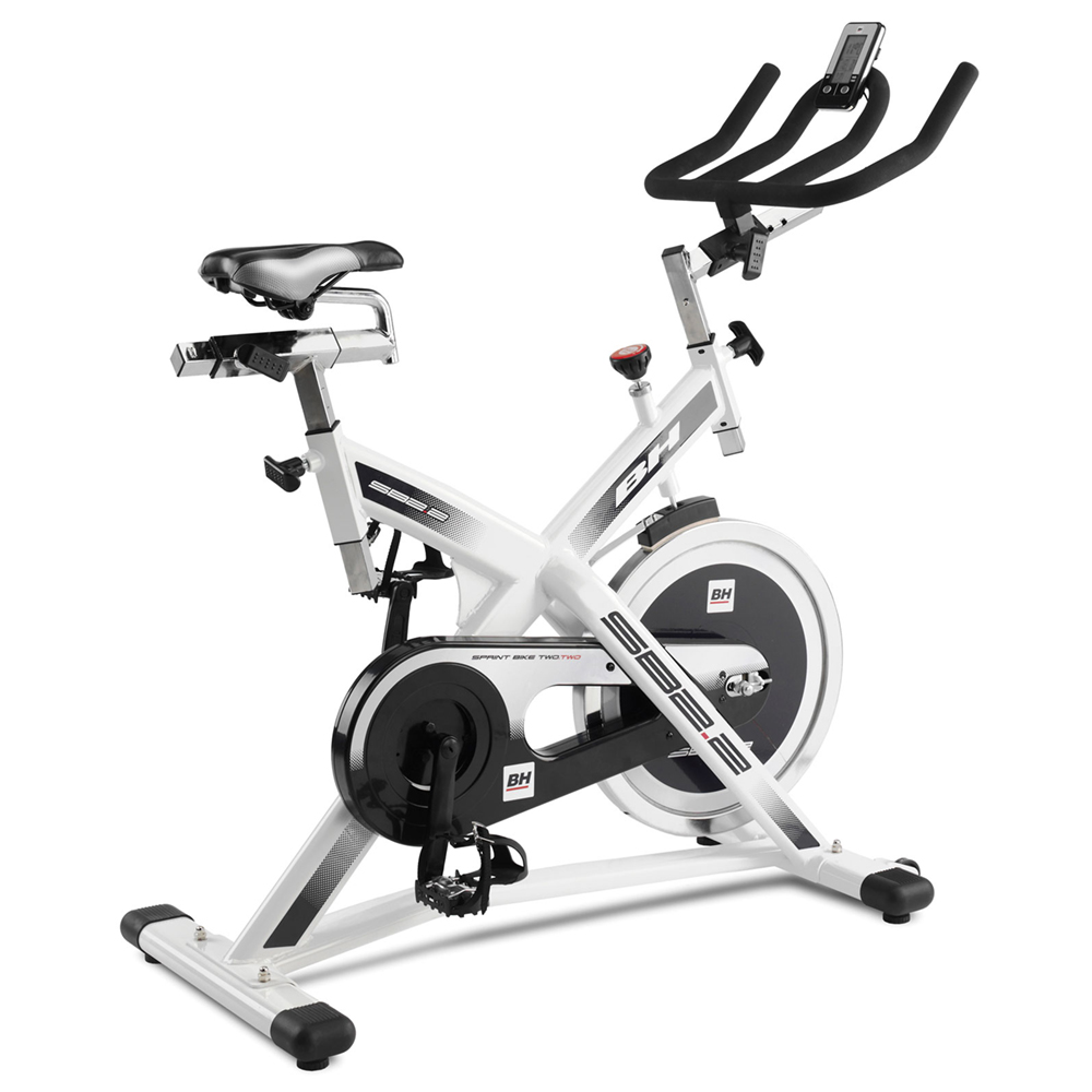 Bicicleta Indoor Bh Fitness Sb2.2 H9162 Correa Poly-v - blanco-negro - 