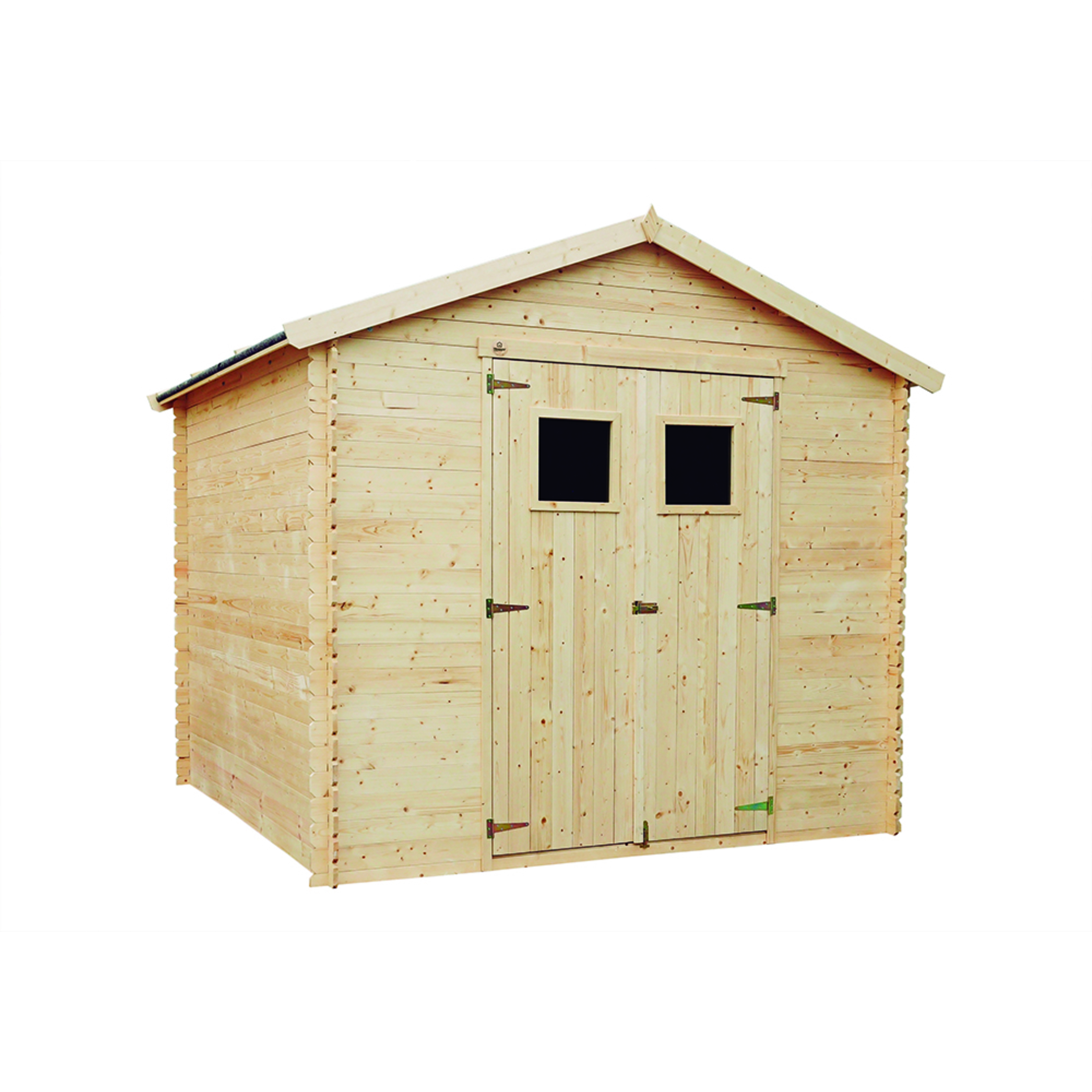 Caseta De Jardin De Madera Natural Vilna 6,81 M2 - 266x256x236cm.