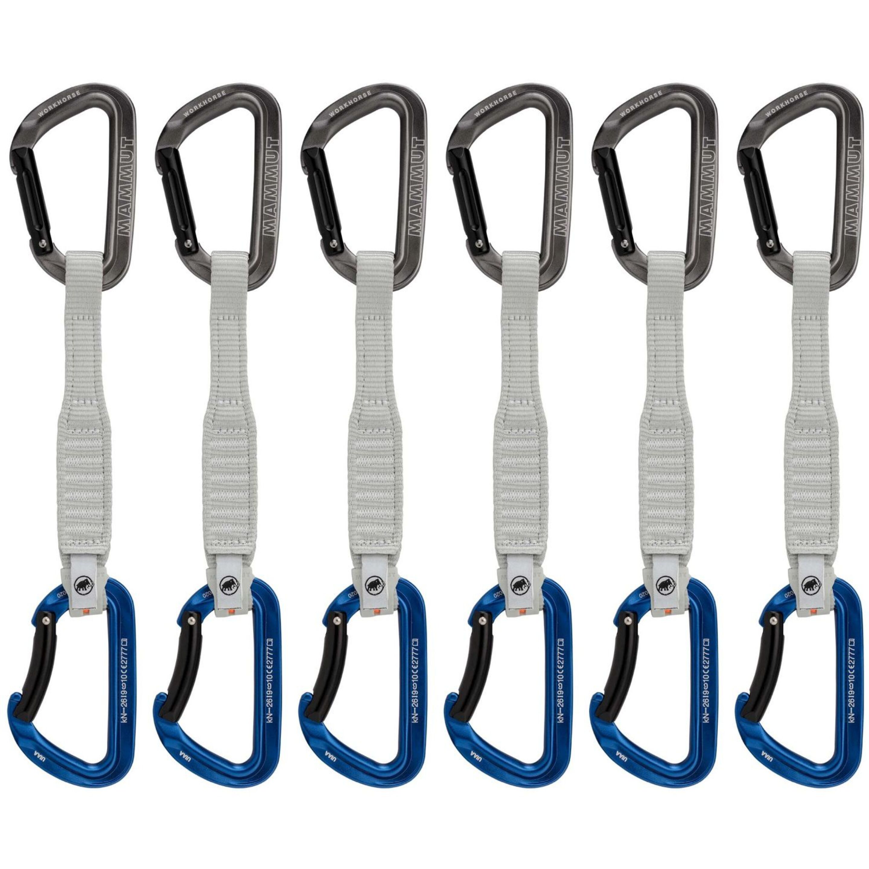 Pack De 6 Cintas Express De Escalada Mammut Workhorse Keylock 17 Cm