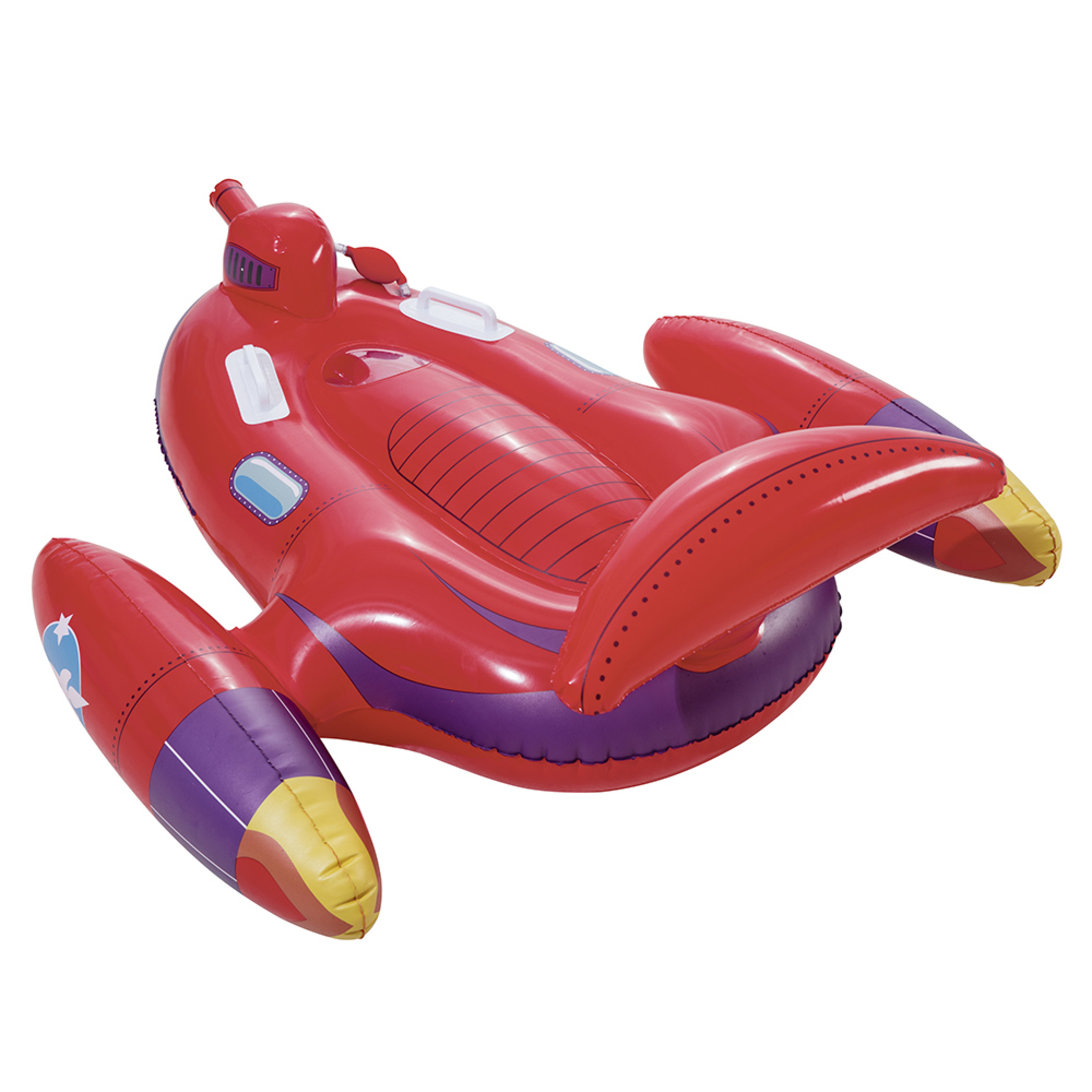 Flotador Gigante Hinchable Rojo Infantil De Pvc De 89x109 Cm - rojo - 