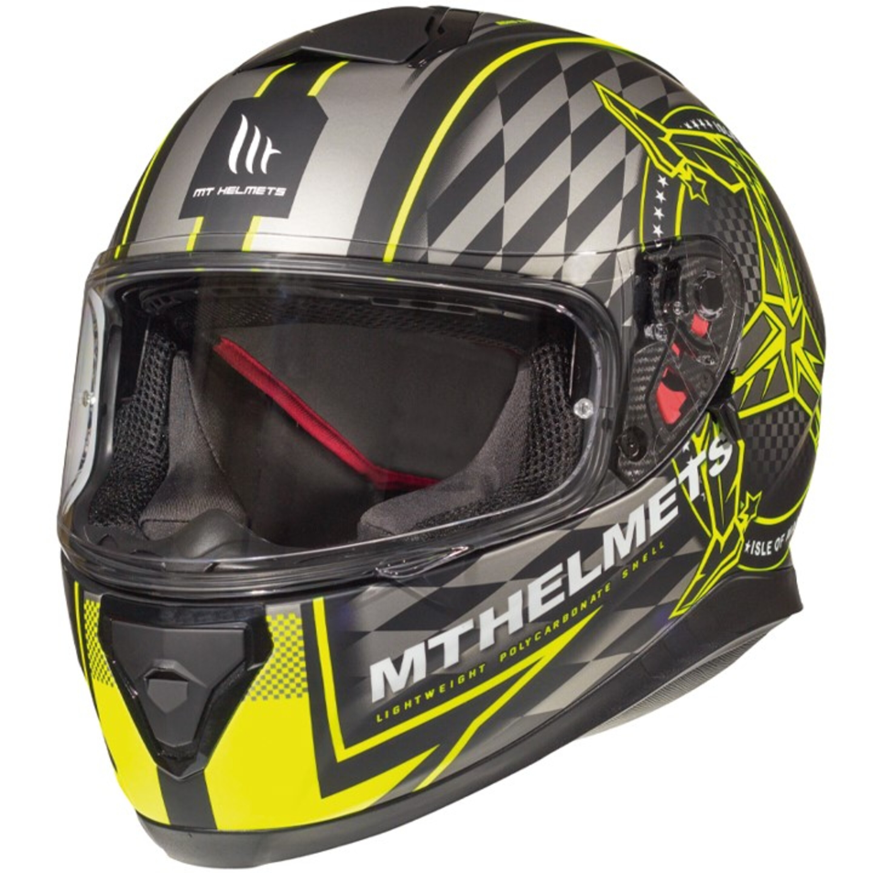 Casco Mt Thunder 3 Sv Isle Of Man Solid A3 Black Matt/ Fluor Yellow