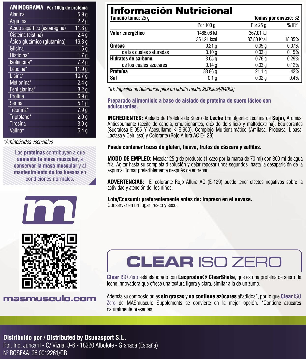 Proteina Clear Iso Zero - 800g De Mm Supplements Sabor Sandias De Gominola