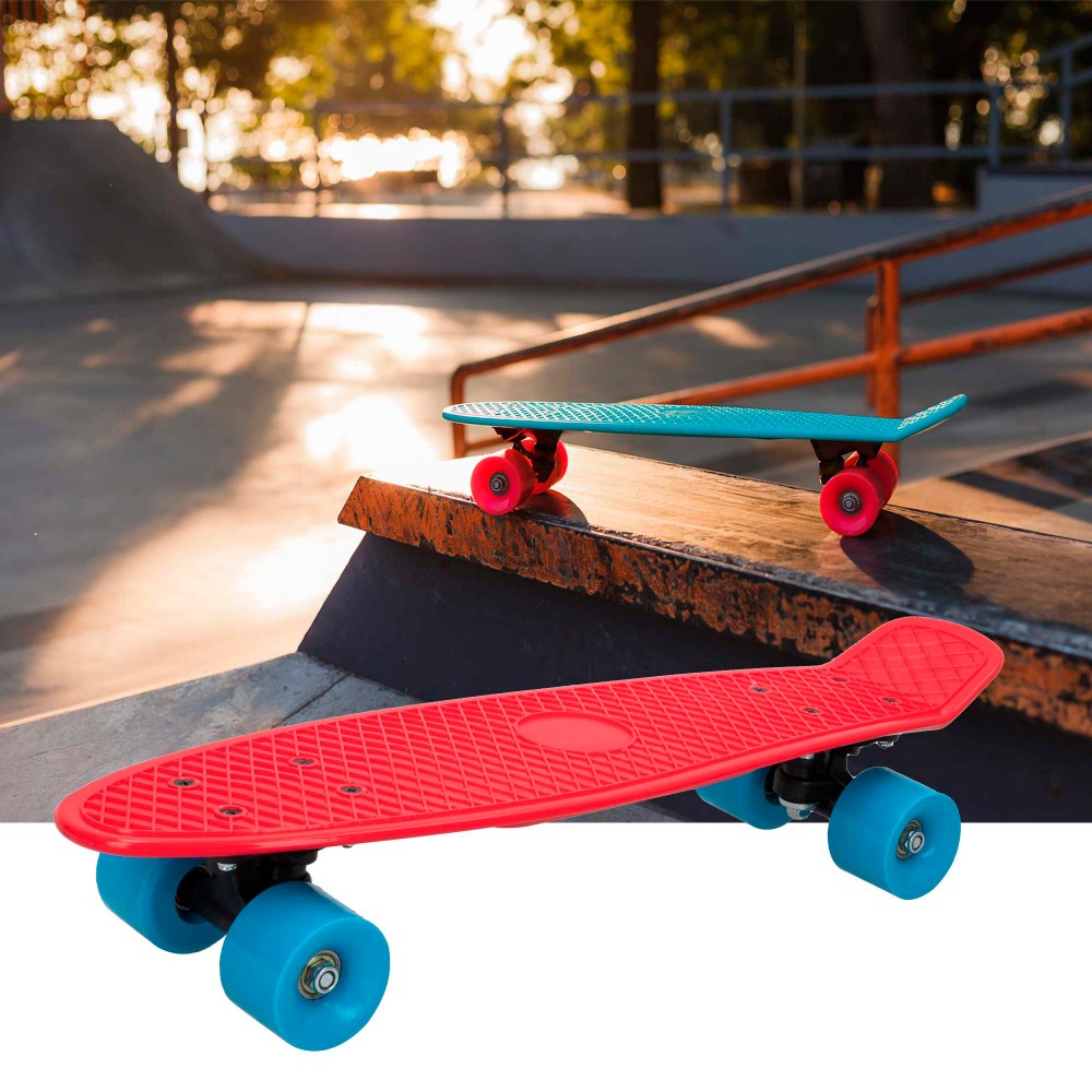 Skate Com Rodas De Pvc 55 Cm - Vermelho