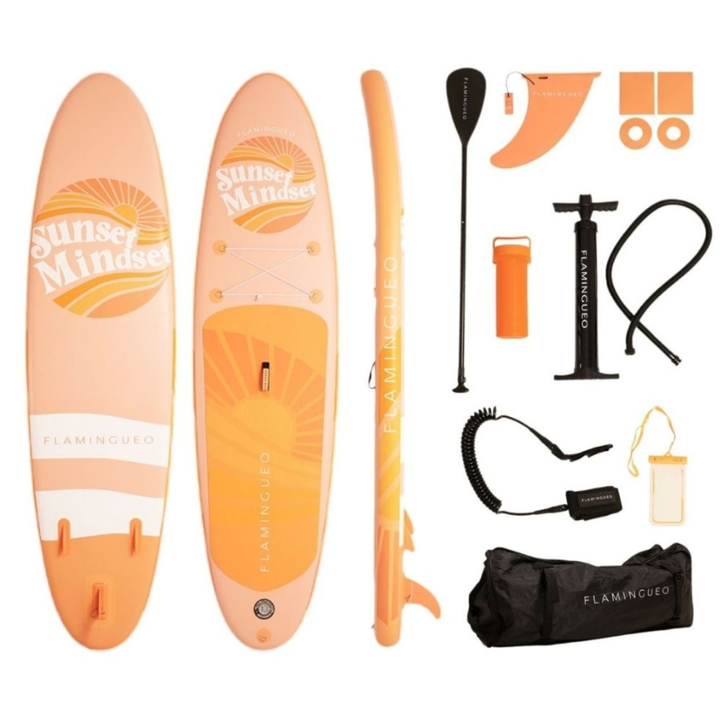 Prancha Paddle Surf Sunset Minded Kit Completo Flamingueo - naranja-albaricoque - 