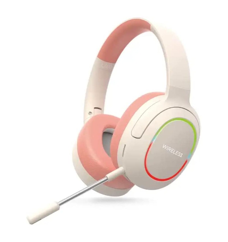 Auriculares Inalámbricos S&n L800 Con Bluetooth, Usb - rosa - 