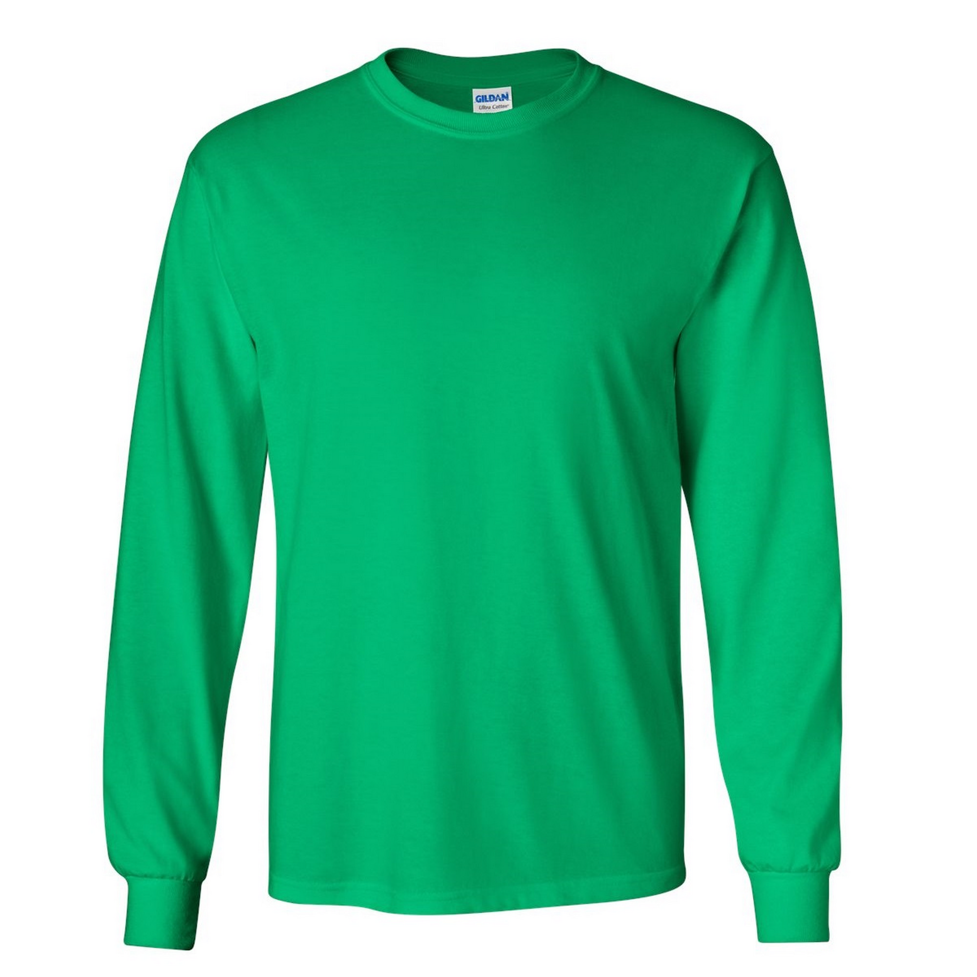 Camiseta Básica De Manga Larga Gildan - verde-oscuro - 