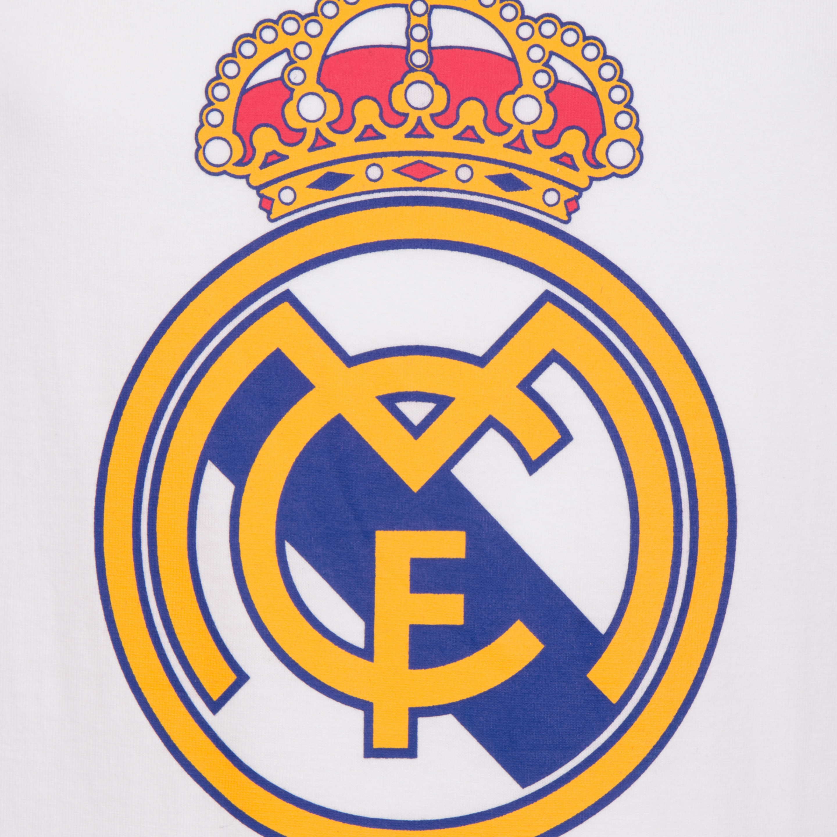 Real Madrid - Camiseta Oficial Para Niños - Con El Escudo Del Club